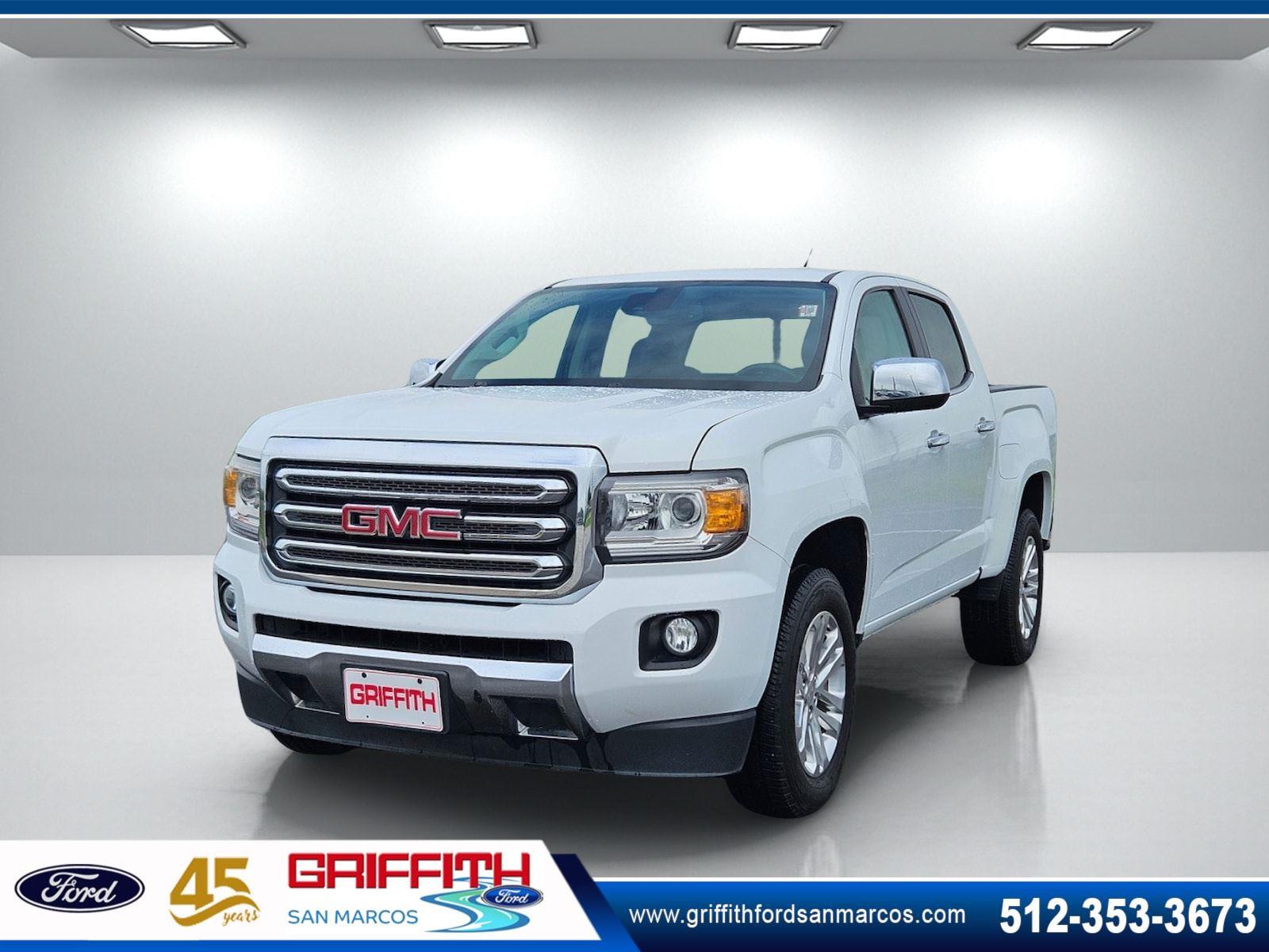 Summit White 2018 GMC Canyon SLT Crew Cab RWD Pickup Truck 4X2 8-Speed Automatic