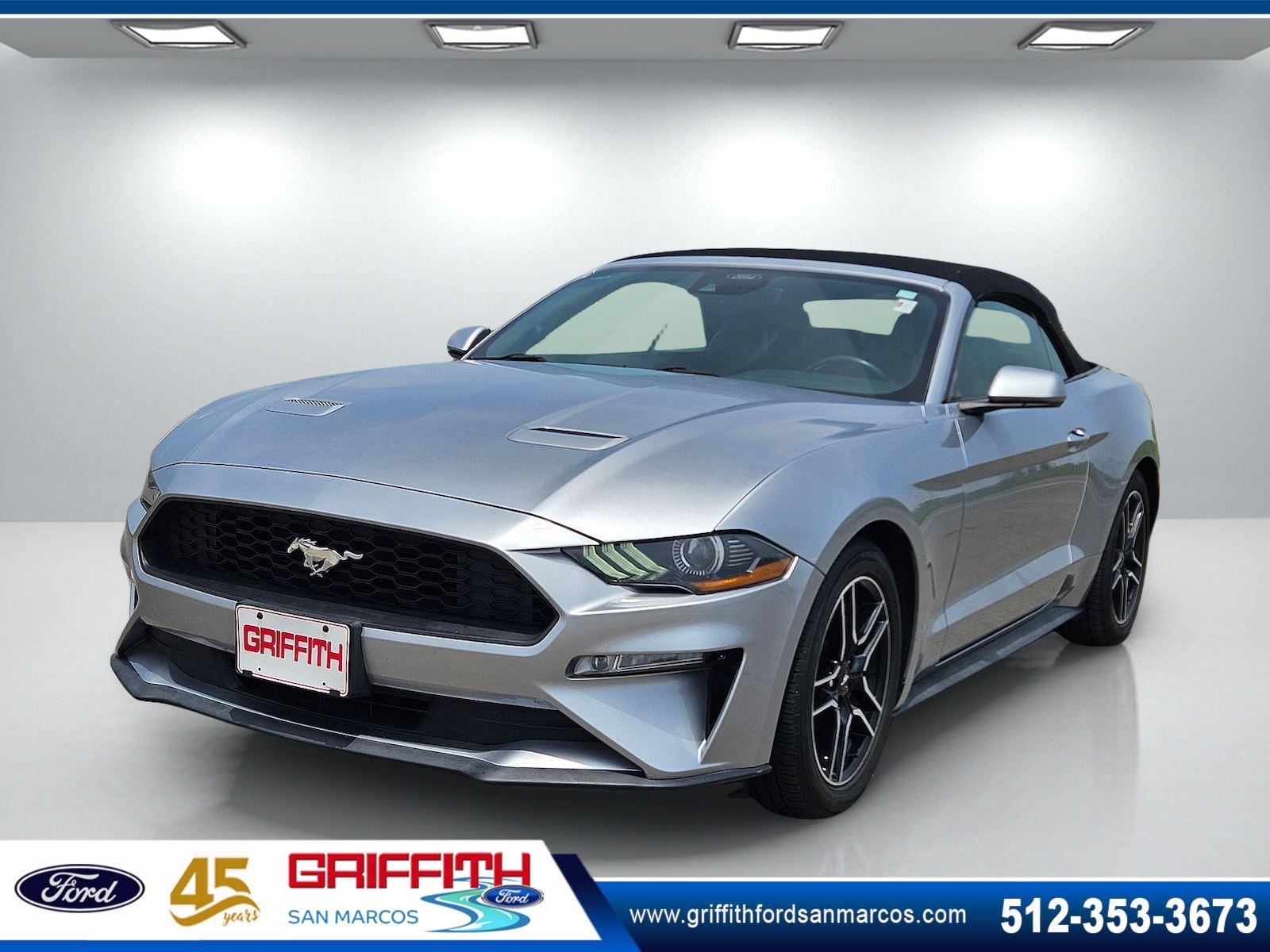Iconic Silver Metallic 2021 Ford Mustang Convertible Rear-Wheel Drive 6-Speed Manual