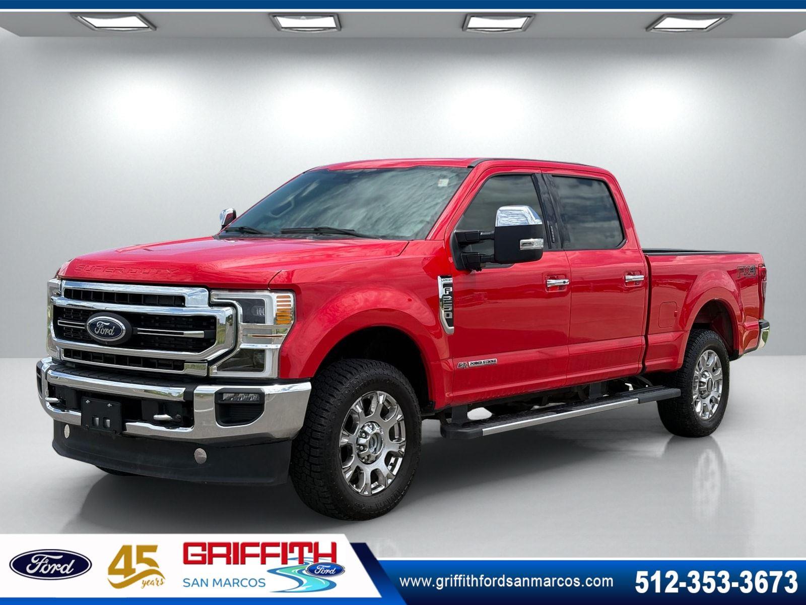 Race Red 2021 Ford F-250 Super Duty Pickup Truck Four-Wheel Drive 6-Speed Automatic