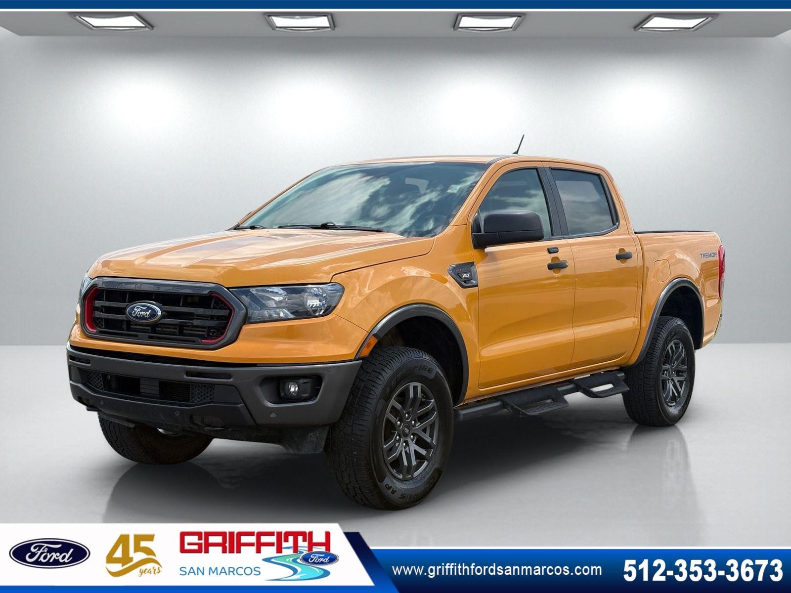 Orange 2021 Ford Ranger Pickup Truck Four-Wheel Drive