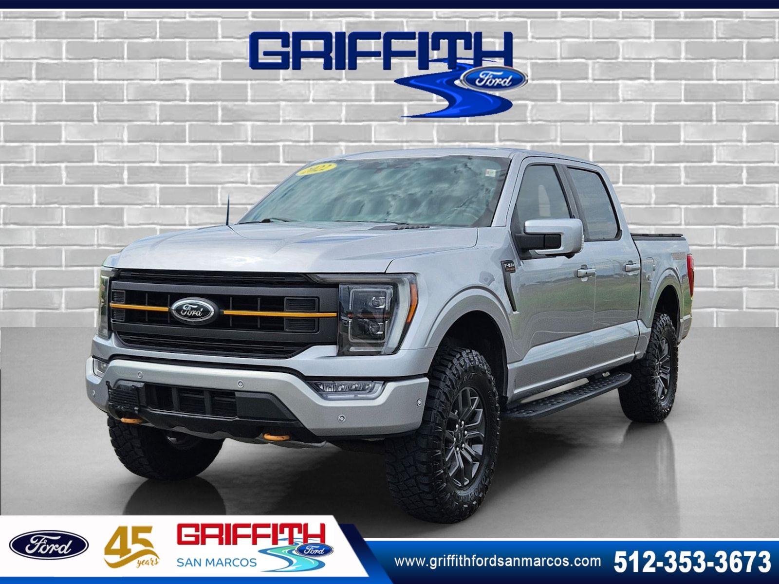 Iconic Silver Metallic 2022 Ford F-150 Pickup Truck Four-Wheel Drive Automatic