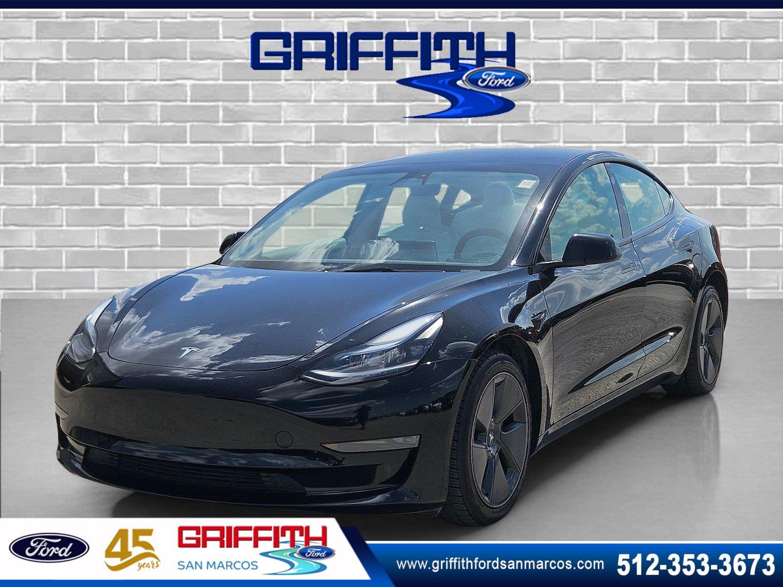 Solid Black 2023 Tesla Model 3 Sedan Rear-Wheel Drive Automatic