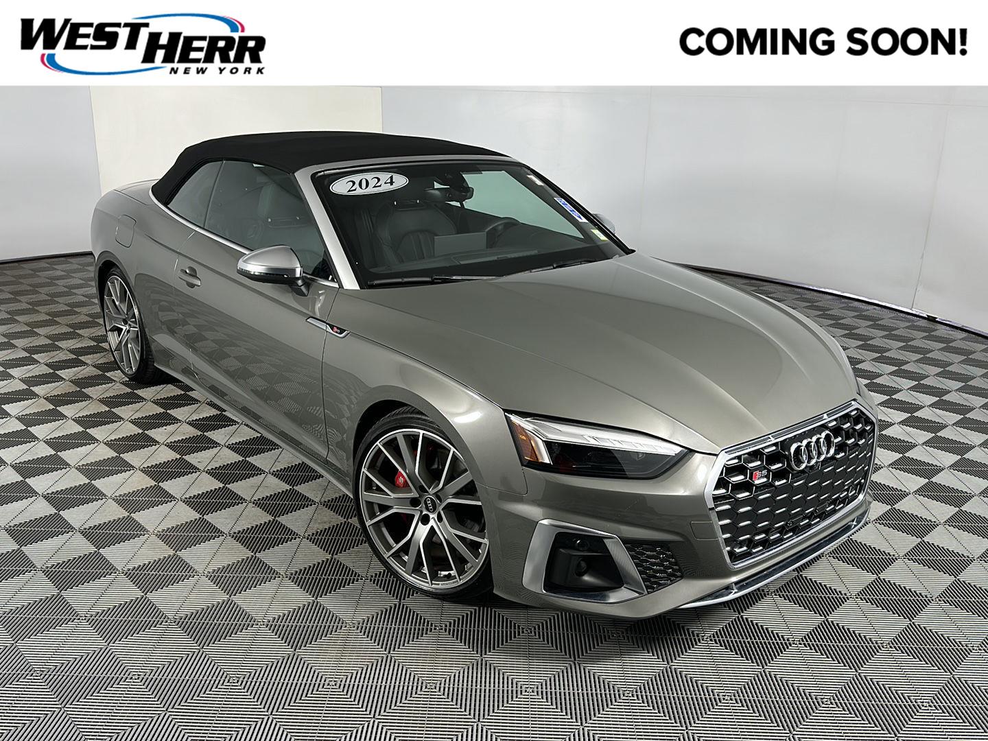 Chronos Gray Metallic/Black Roof 2024 Audi S5 Convertible All-Wheel Drive Automatic