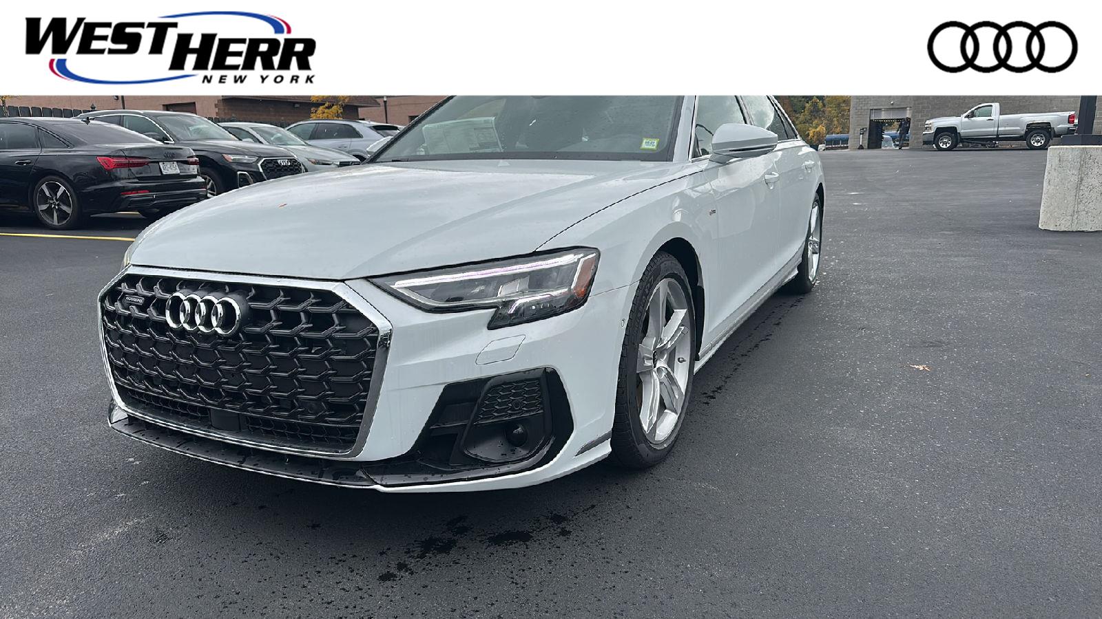 Glacier White Metallic 2026 Audi A8 Sedan All-Wheel Drive Automatic