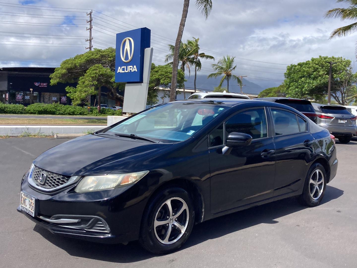 Crystal Black Pearl 2015 Honda Civic Sedan Front-Wheel Drive Automatic