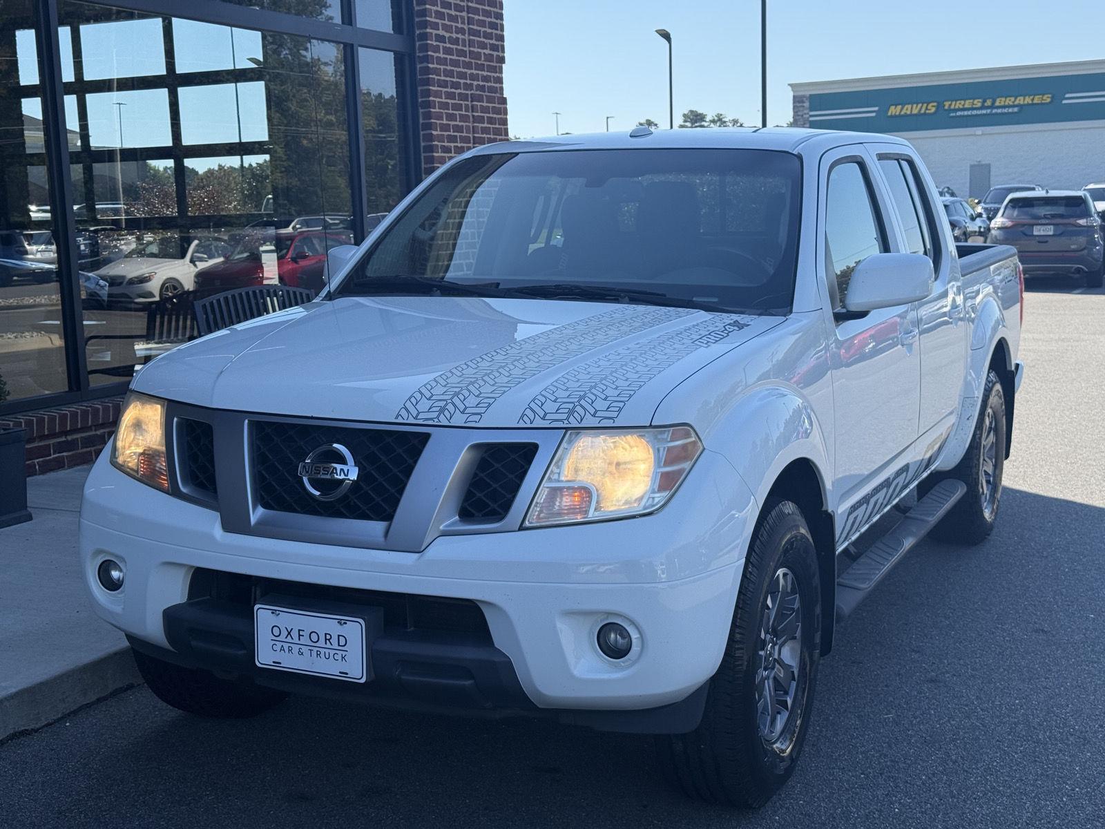 Glacier White 2016 Nissan Frontier Pickup Truck Four-Wheel Drive Automatic