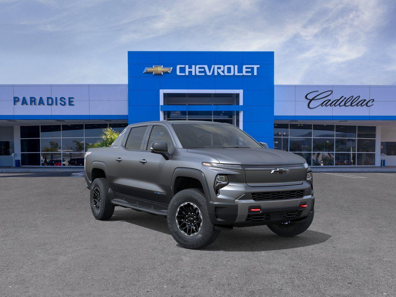 Magnus Gray Matte Metallic 2026 Chevrolet Silverado EV Trail Boss Crew Cab (Max Range) e4WD Pickup Truck All-Wheel Drive Automatic