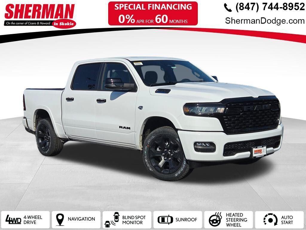Bright White Clearcoat 2026 RAM 1500 Big Horn Crew Cab 4WD Pickup Truck Four-Wheel Drive 8-Speed Automatic