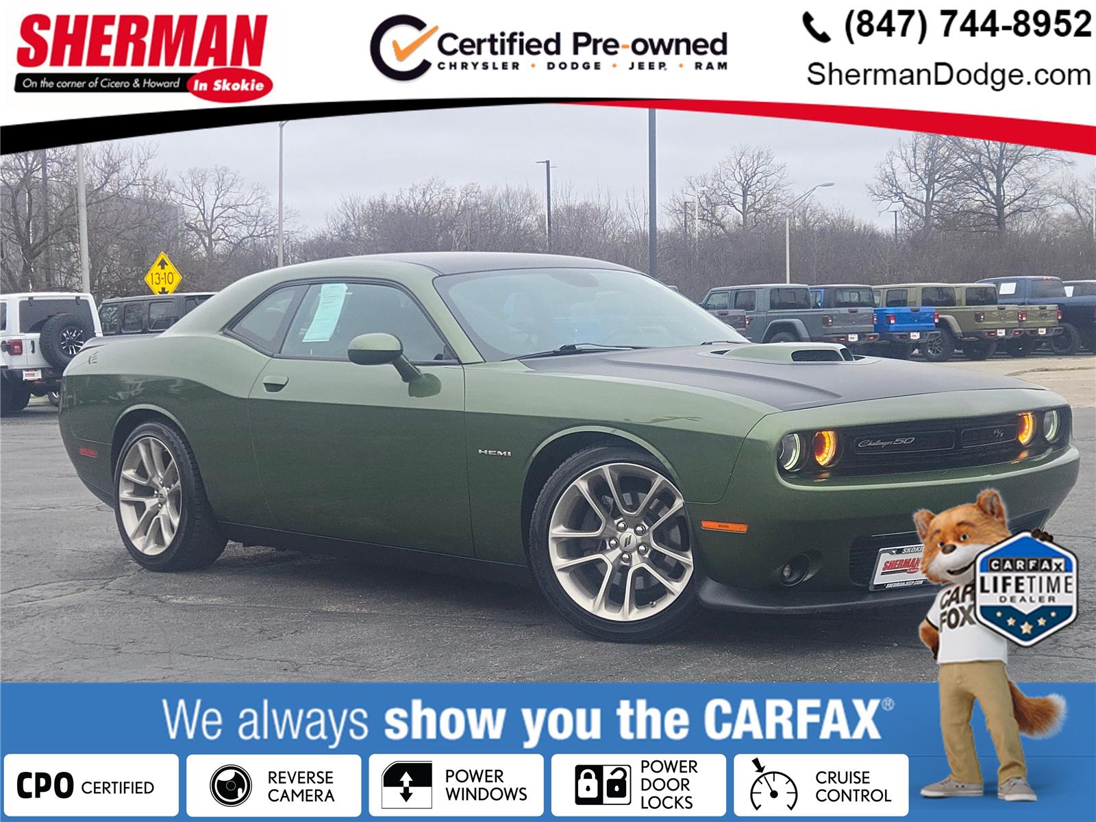 Green 2020 Dodge Challenger R/T 50th Anniversary RWD Coupe Rear-Wheel Drive 8-Speed Automatic