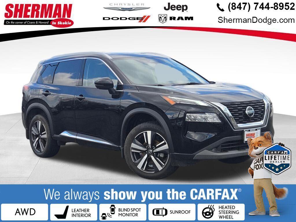 Super Black 2021 Nissan Rogue SL AWD SUV / Crossover All-Wheel Drive Continuously Variable Transmission