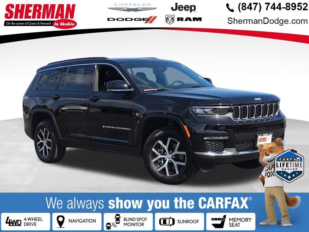 Diamond Black Crystal Pearlcoat 2025 Jeep Grand Cherokee L Limited 4WD SUV / Crossover Four-Wheel Drive 8-Speed Automatic