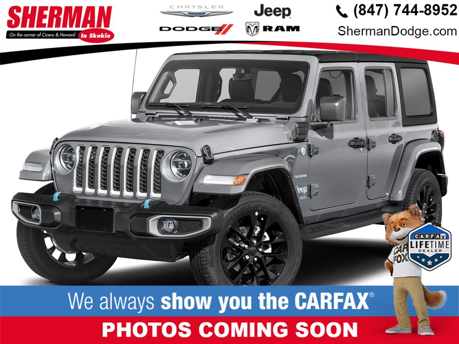 Silver Zynith Clearcoat 2023 Jeep Wrangler 4xe Sahara 4WD SUV / Crossover Four-Wheel Drive 8-Speed Automatic