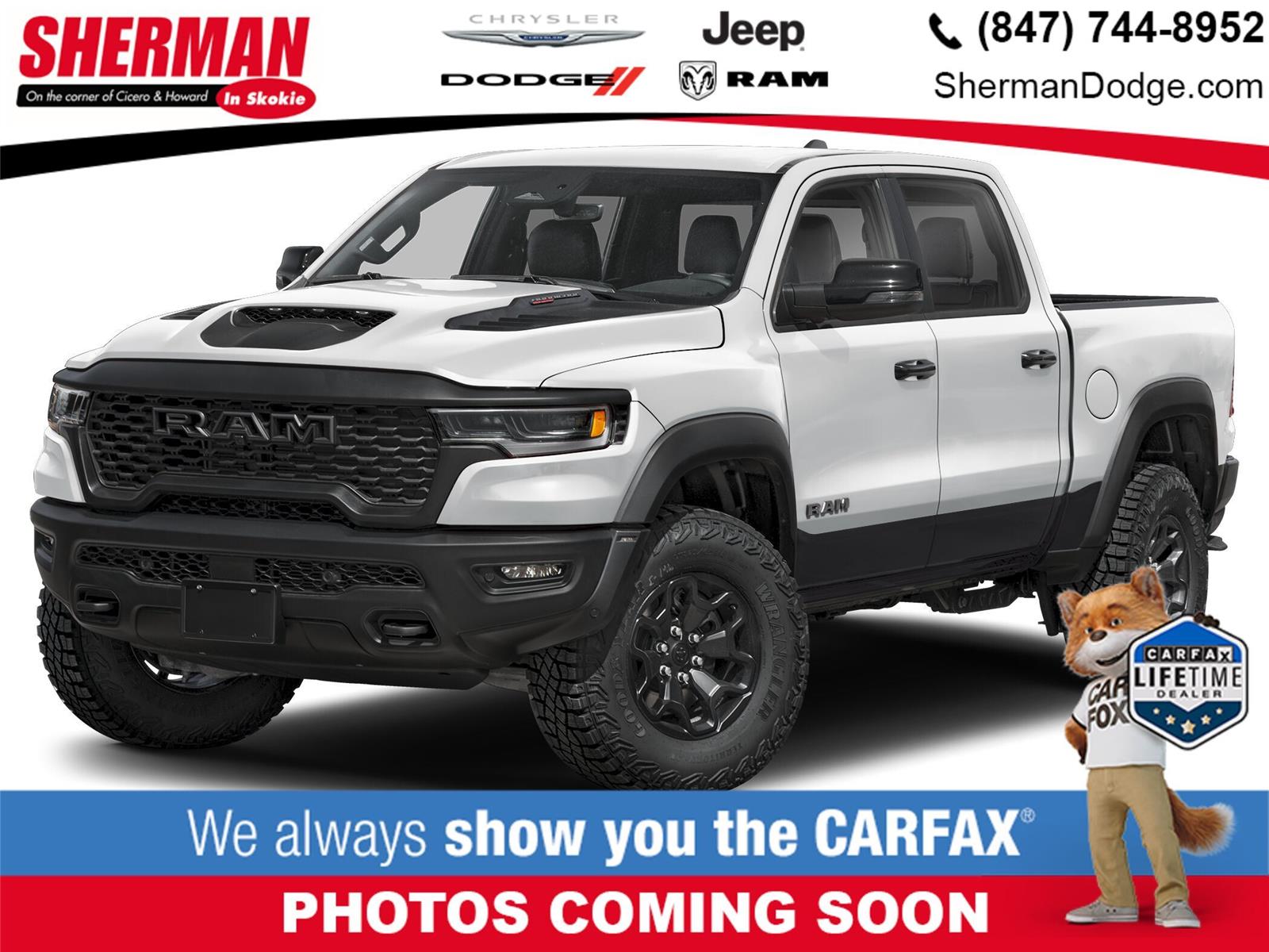 Bright White Clearcoat 2025 RAM 1500 RHO Crew Cab AWD Pickup Truck All-Wheel Drive 8-Speed Automatic