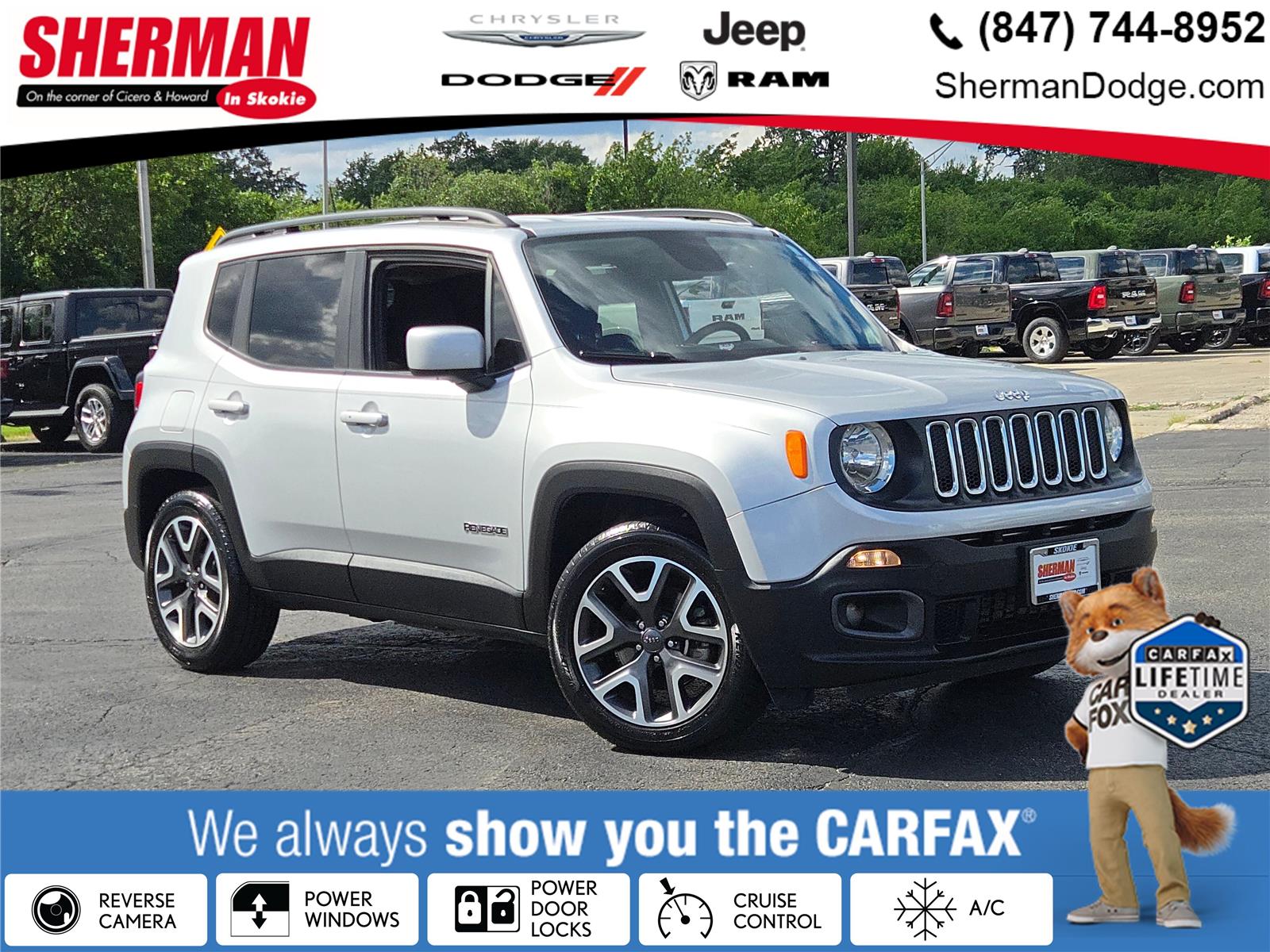 Silver 2018 Jeep Renegade SUV / Crossover