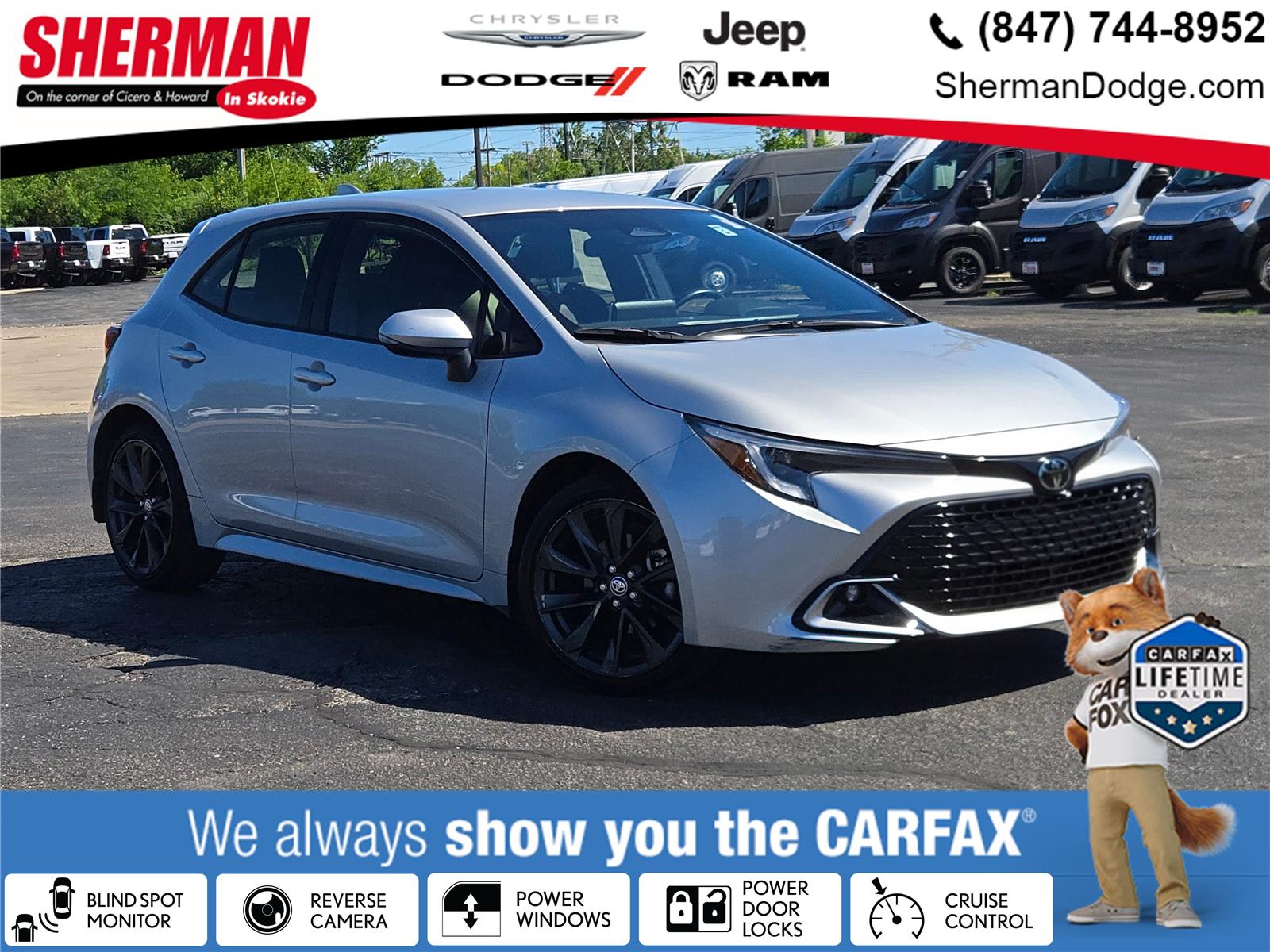 Classic Silver Metallic 2024 Toyota Corolla Hatchback Hatchback Front-Wheel Drive Continuously Variable Transmission