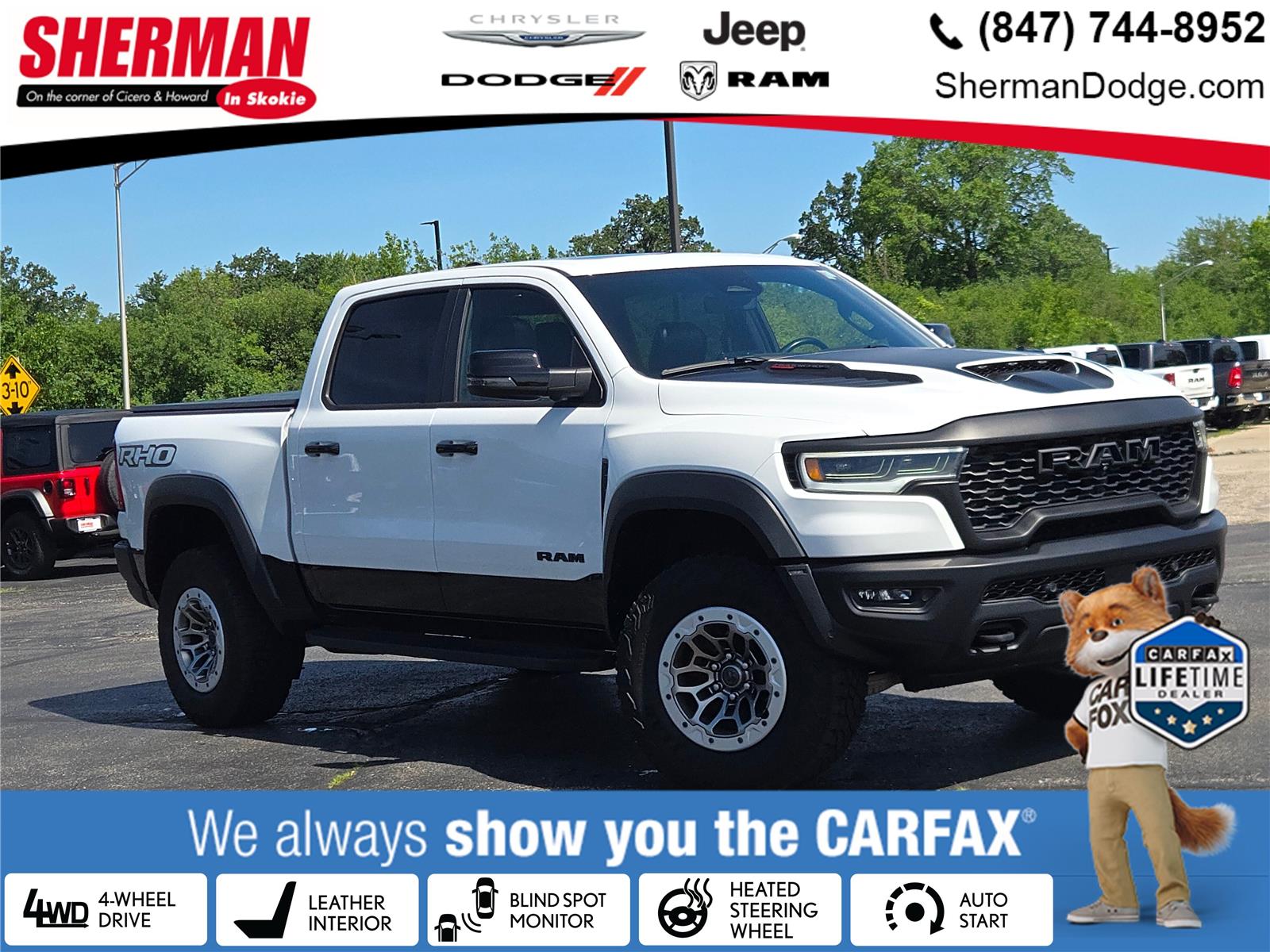 Bright White Clearcoat 2025 RAM 1500 Pickup Truck All-Wheel Drive 8-Speed Automatic