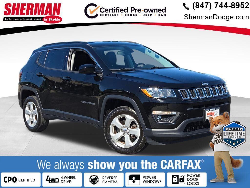 Diamond Black Crystal Pearlcoat 2019 Jeep Compass SUV / Crossover Four-Wheel Drive 9-Speed Automatic