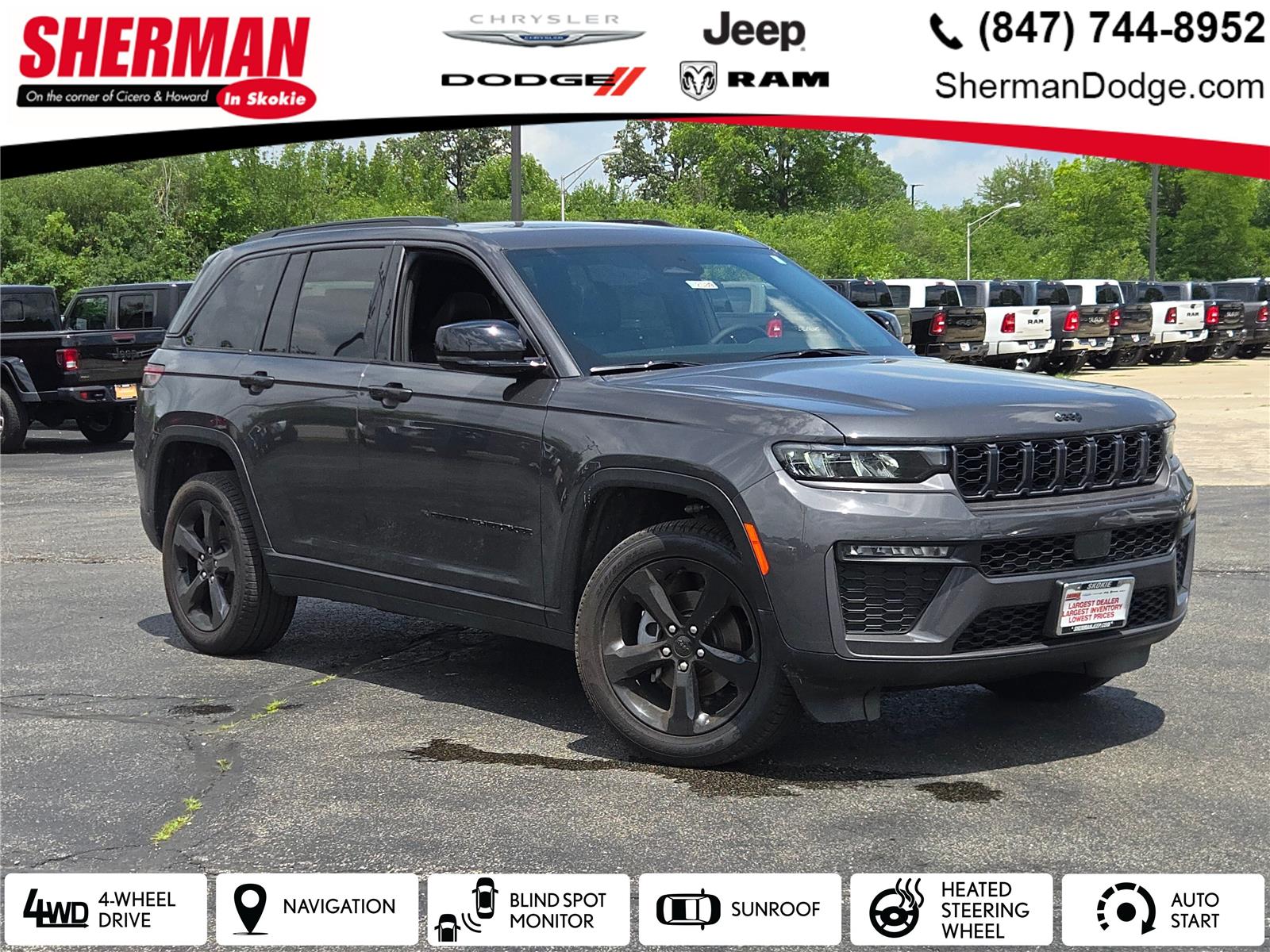Baltic Gray Metallic Clearcoat 2026 Jeep Grand Cherokee SUV / Crossover Four-Wheel Drive 8-Speed Automatic