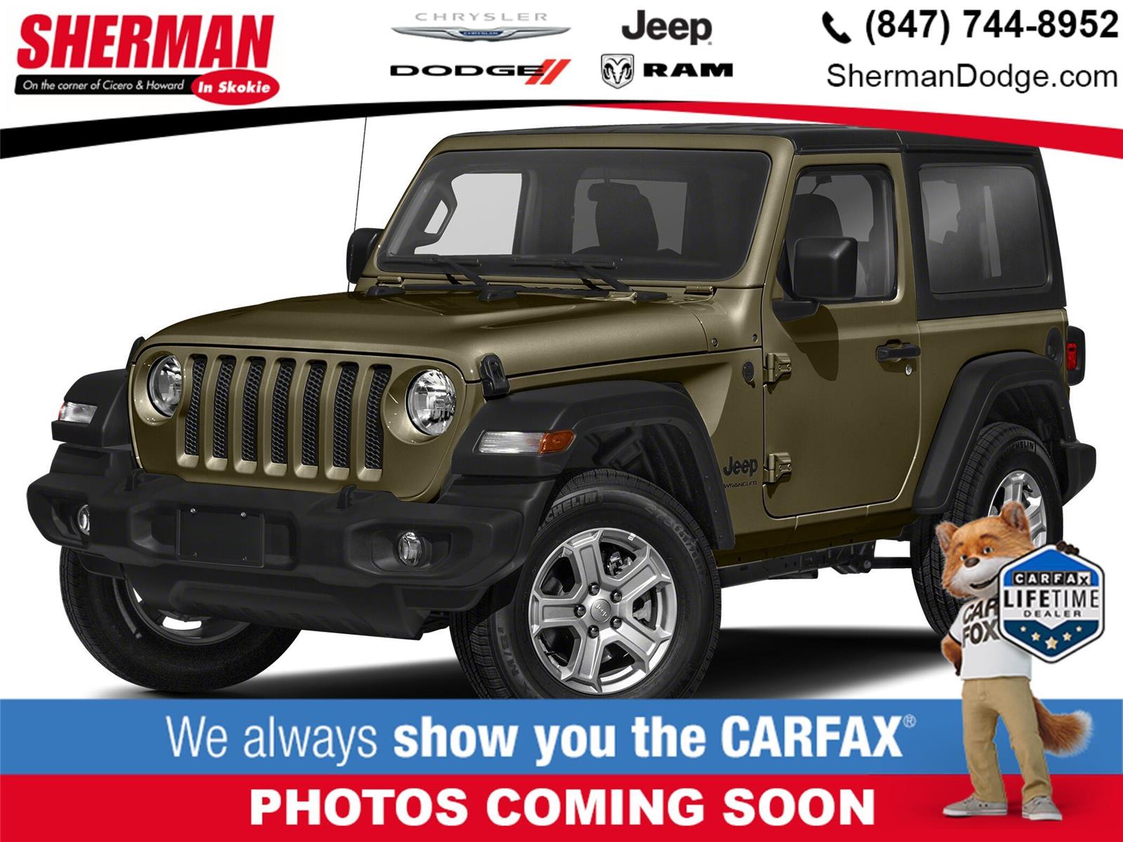 Sarge Green Clearcoat 2023 Jeep Wrangler SUV / Crossover Four-Wheel Drive 8-Speed Automatic