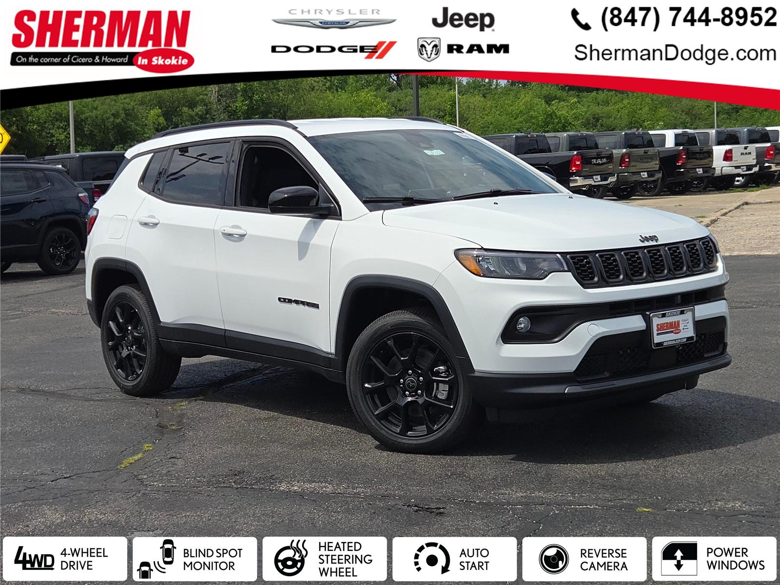 Bright White Clearcoat 2026 Jeep Compass SUV / Crossover Four-Wheel Drive 8-Speed Automatic