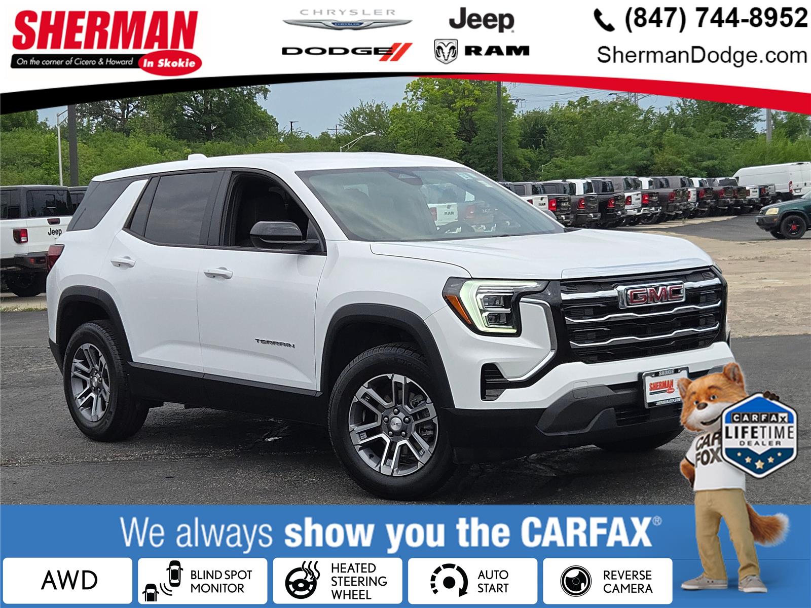 Summit White 2025 GMC Terrain SUV / Crossover Four-Wheel Drive 8-Speed Automatic Overdrive