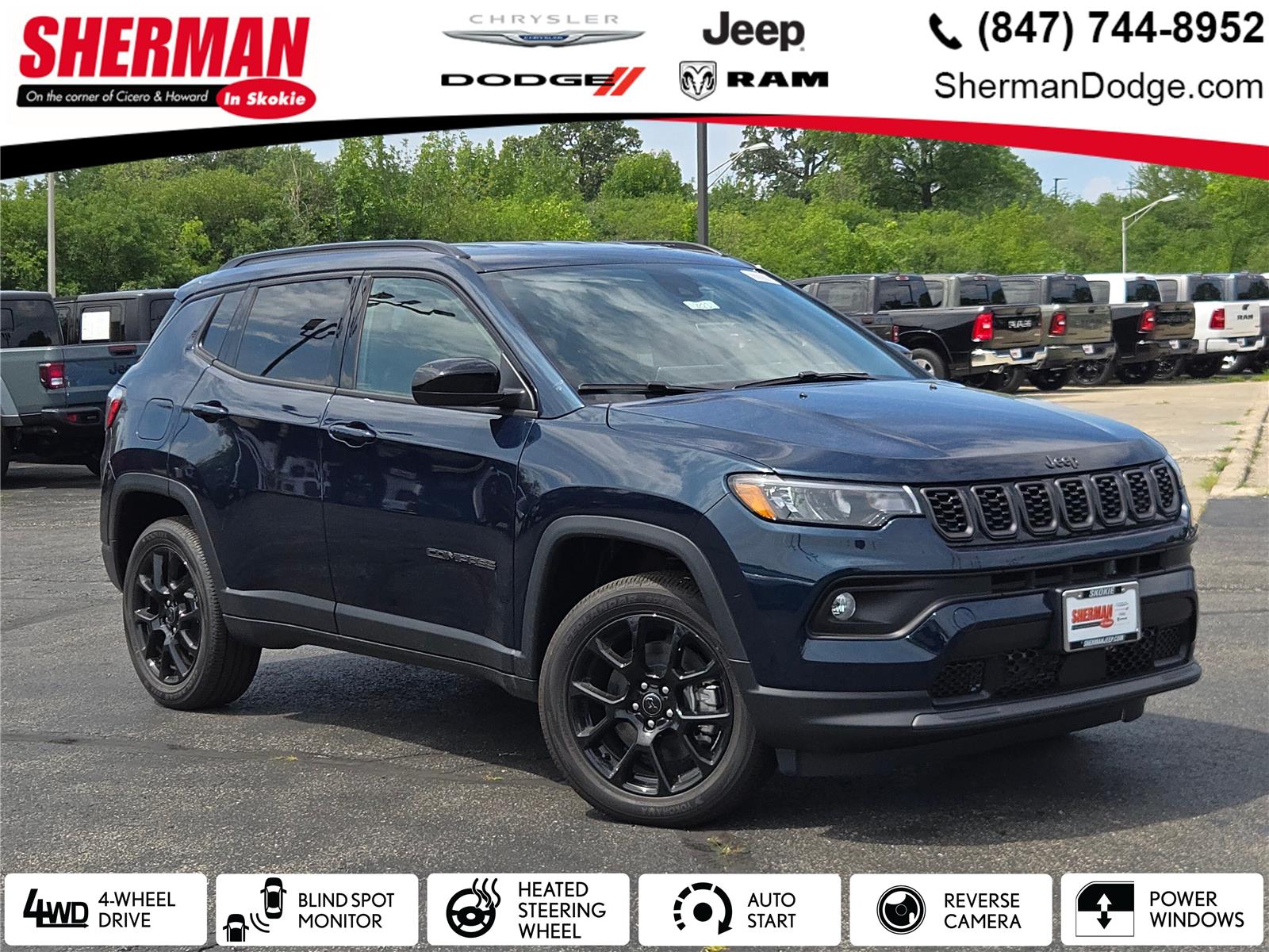 Fathom Blue Pearl Coat 2026 Jeep Compass SUV / Crossover Four-Wheel Drive 8-Speed Automatic