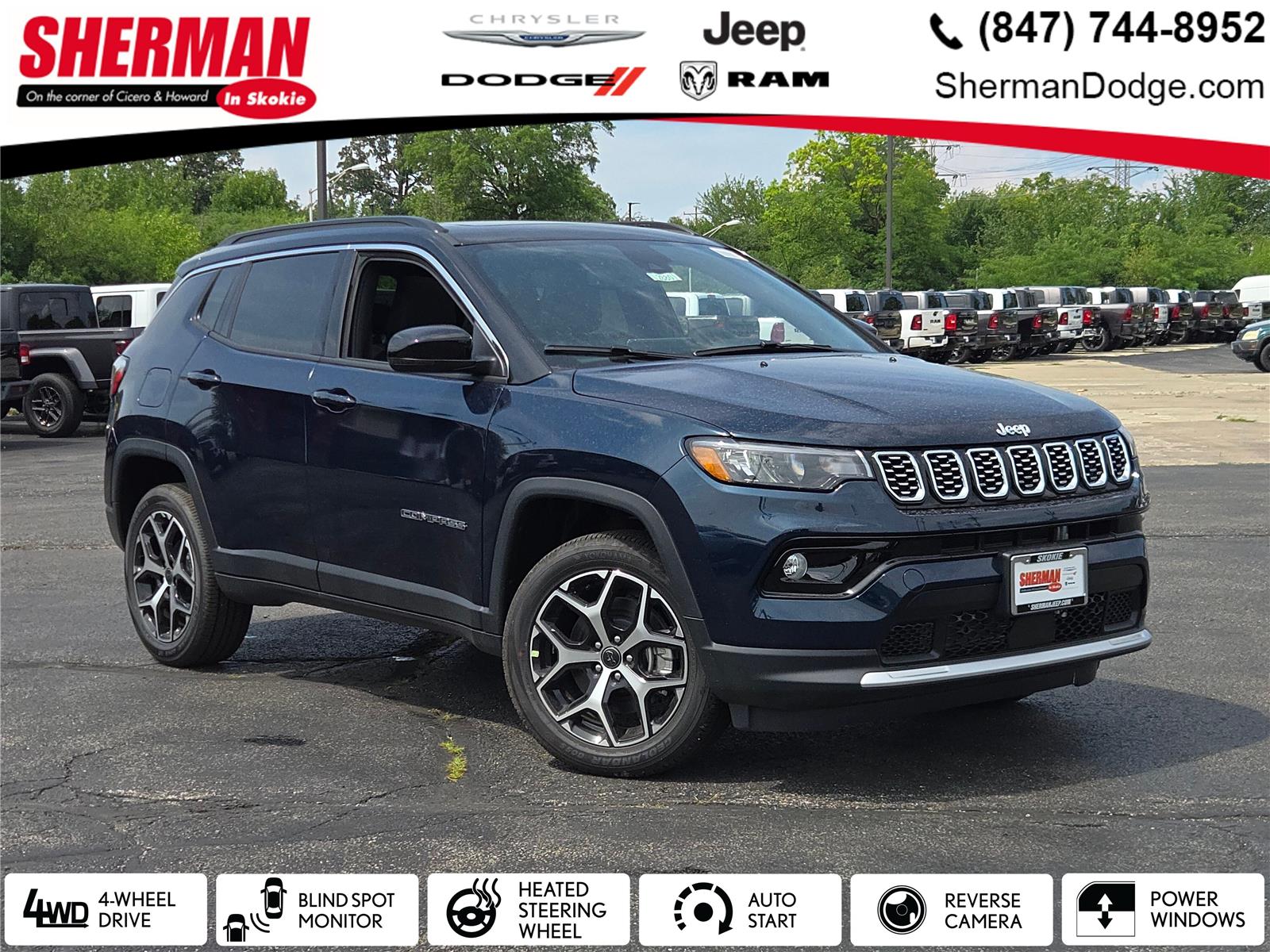 Fathom Blue Pearl Coat 2026 Jeep Compass SUV / Crossover Four-Wheel Drive 8-Speed Automatic