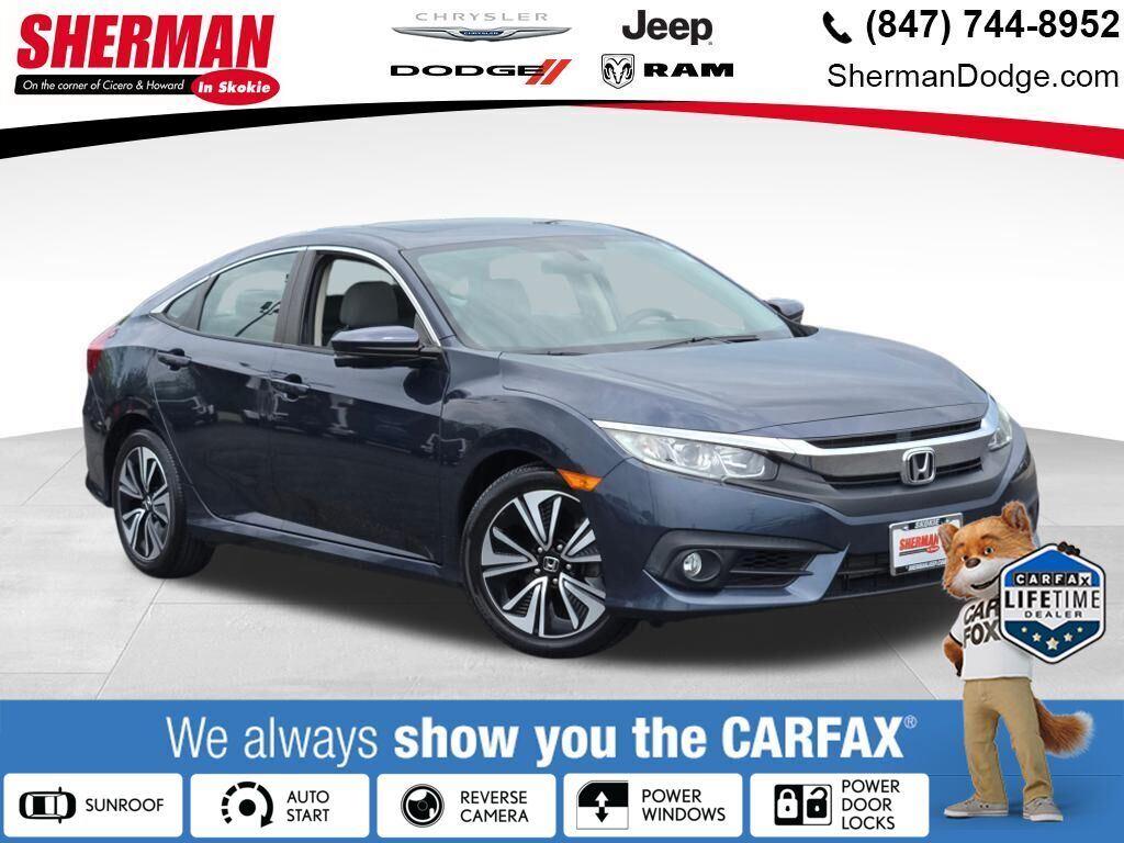 Gray 2017 Honda Civic Sedan Front-Wheel Drive Continuously Variable Transmission