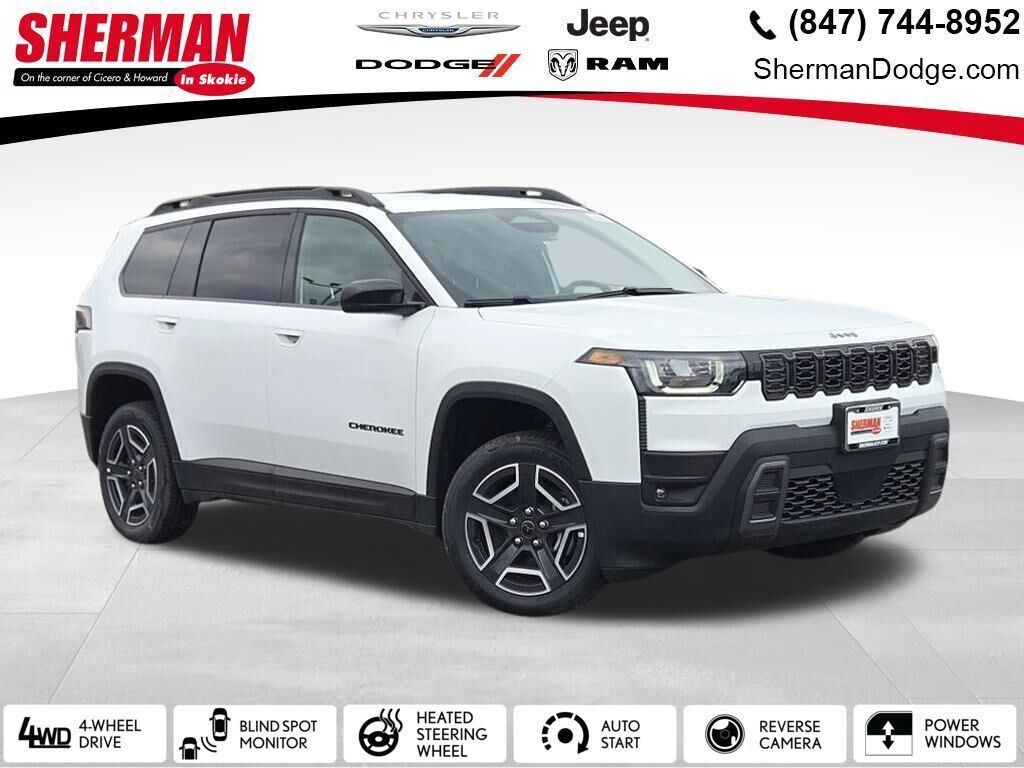 Bright White Clearcoat 2026 Jeep Cherokee SUV / Crossover Four-Wheel Drive Automatic