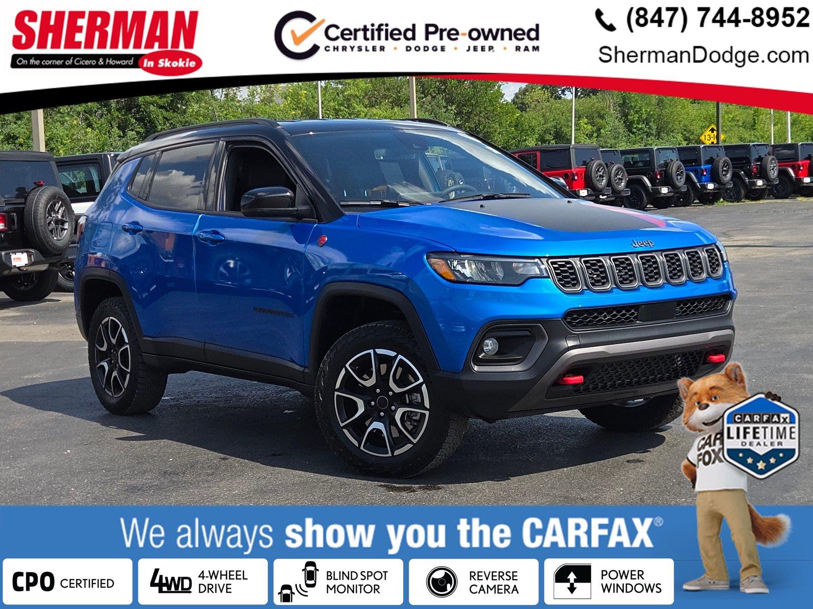 Hydro Blue Pearlcoat 2025 Jeep Compass SUV / Crossover Four-Wheel Drive 8-Speed Automatic