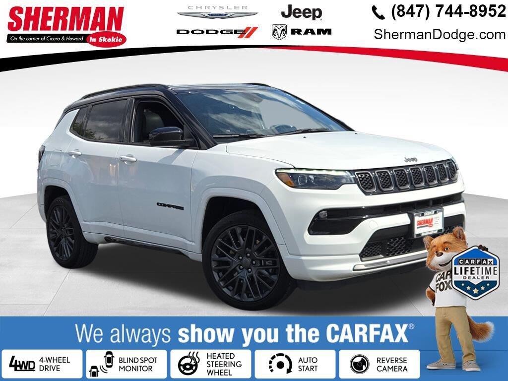 Bright White Clearcoat 2023 Jeep Compass SUV / Crossover Four-Wheel Drive 8-Speed Automatic