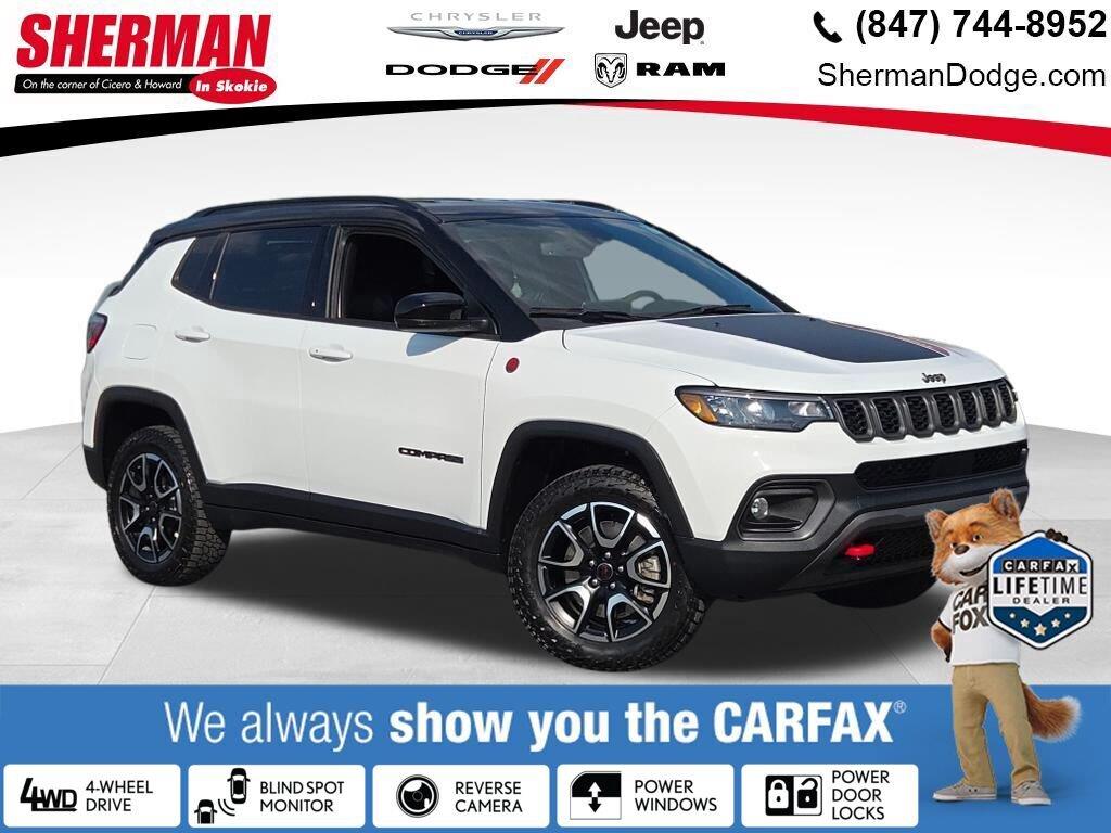 Bright White Clearcoat 2025 Jeep Compass SUV / Crossover Four-Wheel Drive 8-Speed Automatic