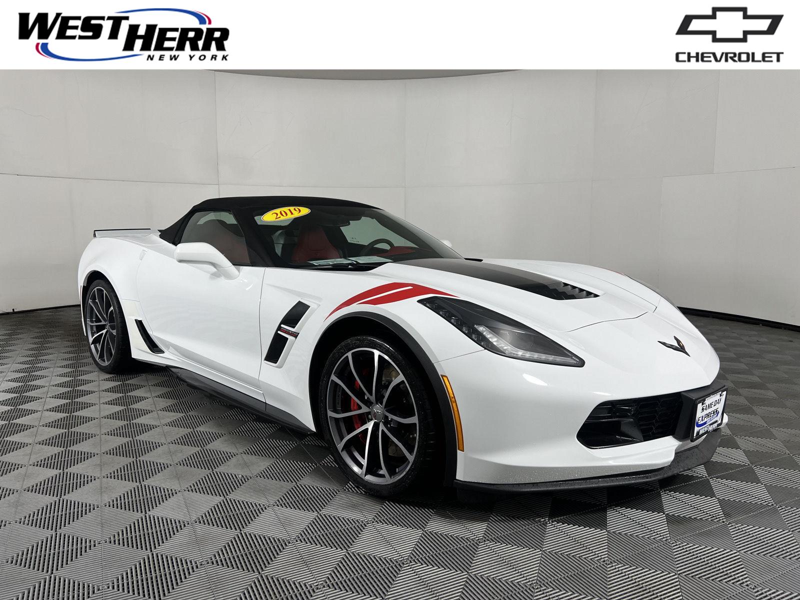 Arctic White 2019 Chevrolet Corvette Convertible Rear-Wheel Drive 8-Speed Automatic