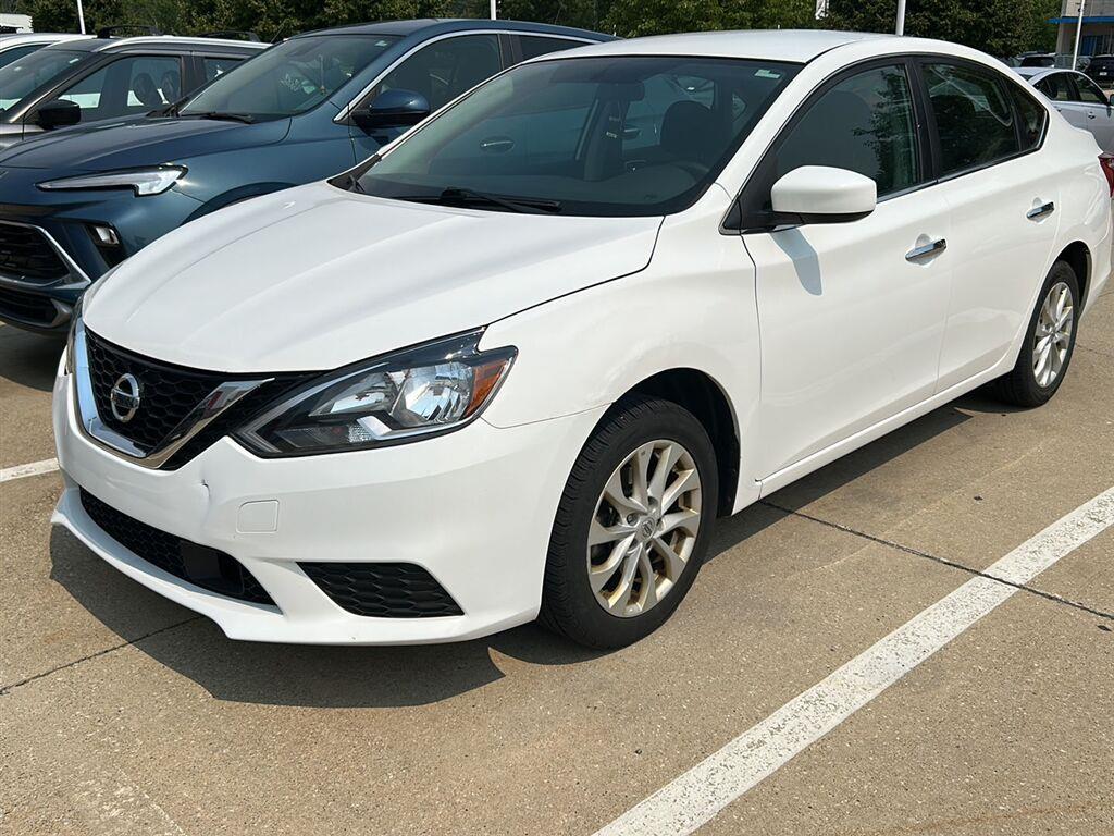 White (Fresh Powder) 2019 Nissan Sentra Sedan Front-Wheel Drive Continuously Variable Transmission