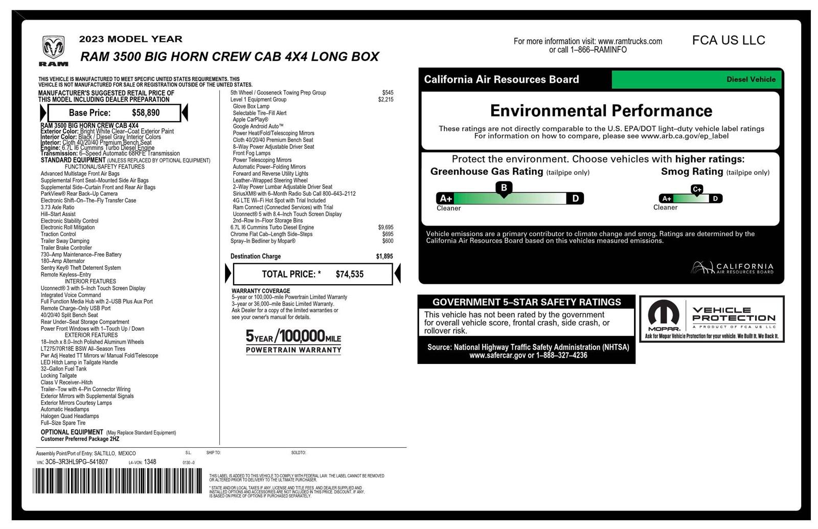 Used 2023 Bright White Clearcoat Ram Big Horn image 24