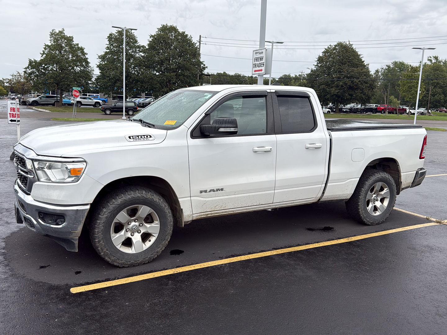 Used 2022 Bright White Clearcoat Ram Big Horn image 2