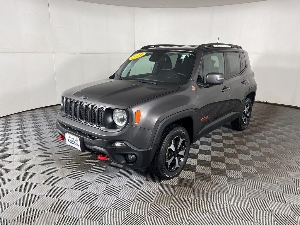 Certified Used 2021 Granite Crystal Metallic Clear Jeep Trailhawk image 5