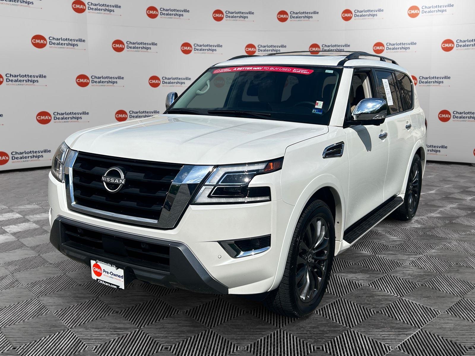 Aspen White Tricoat 2024 Nissan Armada Platinum 4WD SUV / Crossover Four-Wheel Drive Automatic
