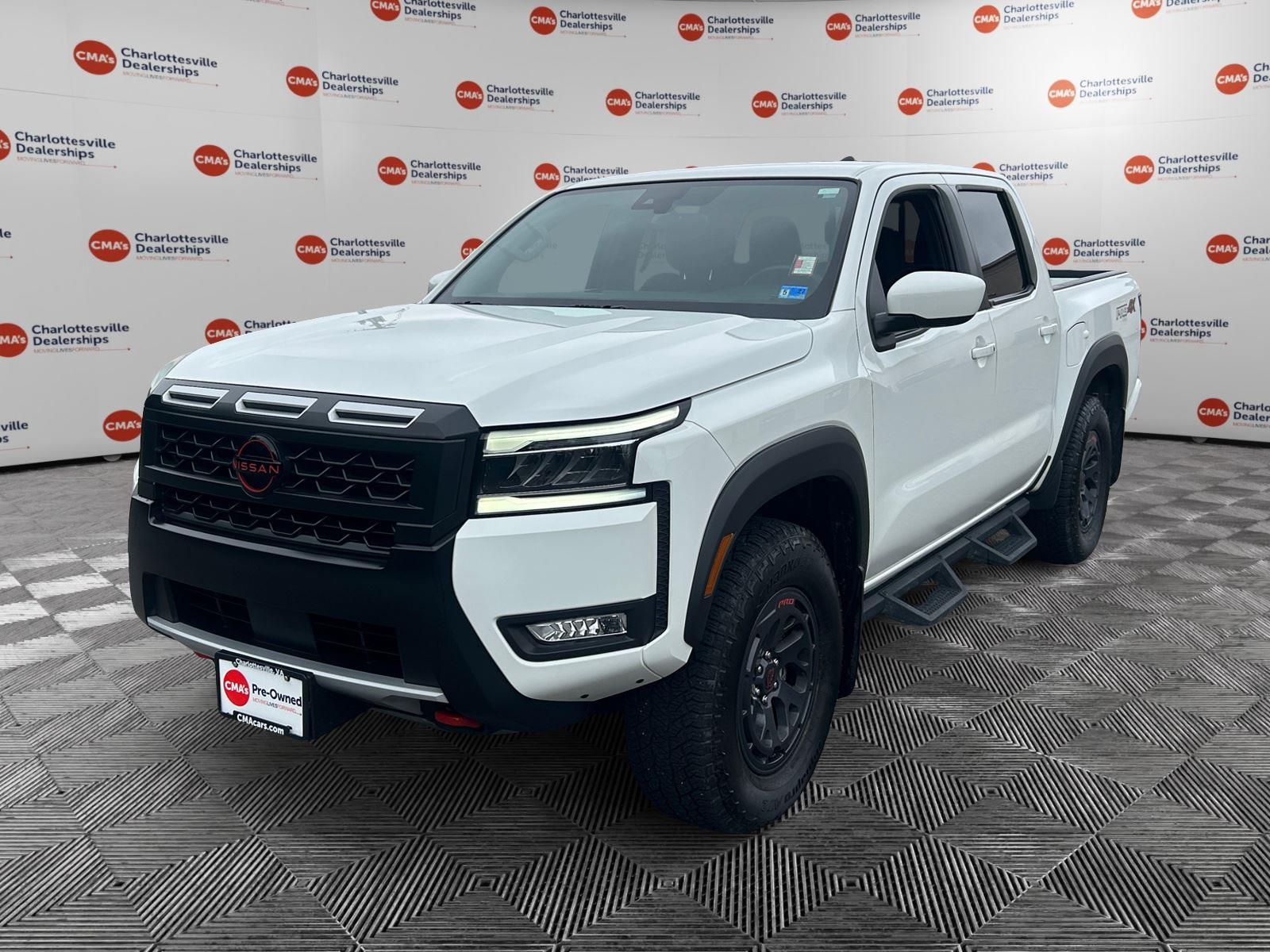 Glacier White 2025 Nissan Frontier Pickup Truck Four-Wheel Drive Automatic