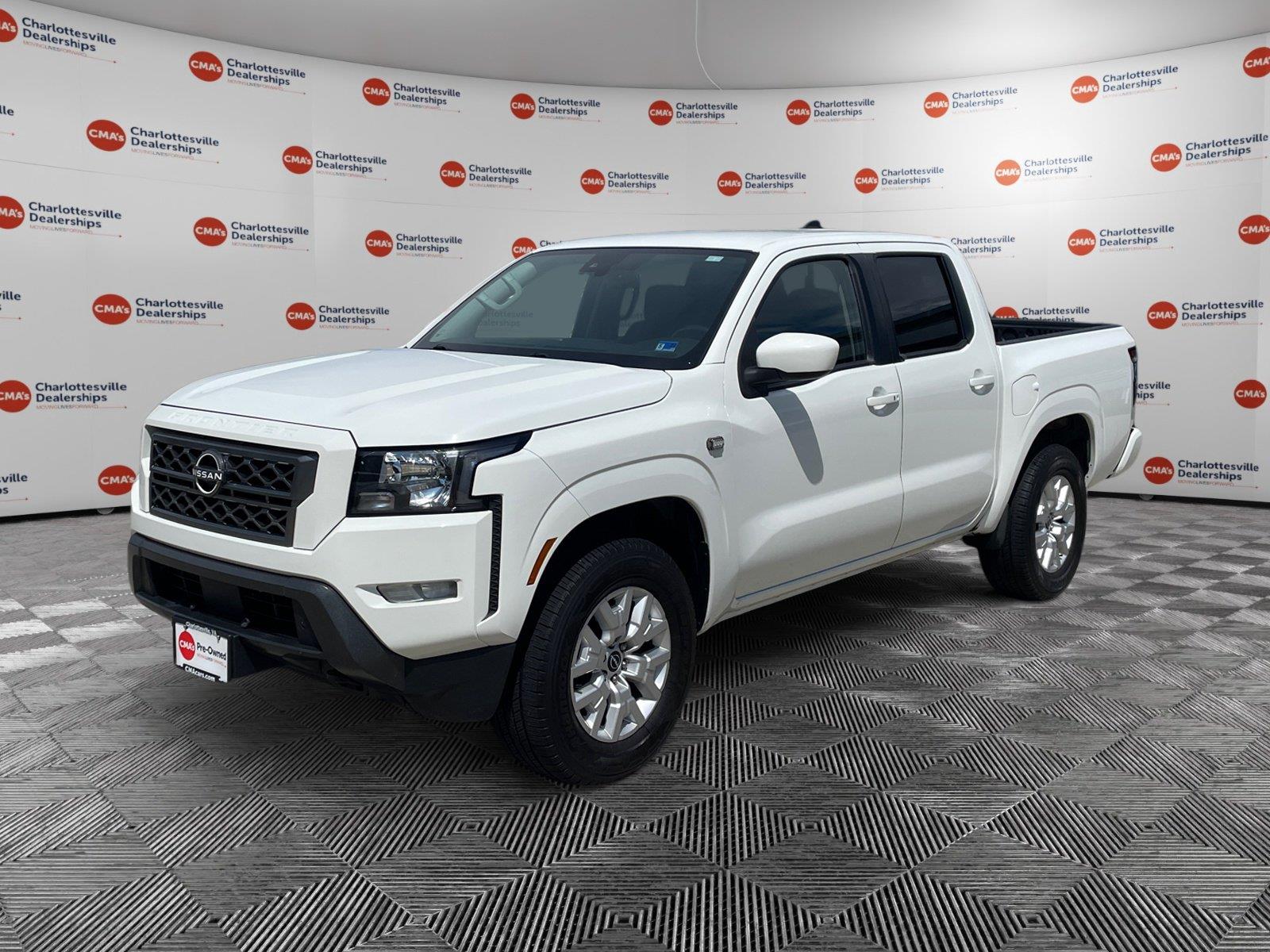 Glacier White 2023 Nissan Frontier Pickup Truck Four-Wheel Drive Automatic