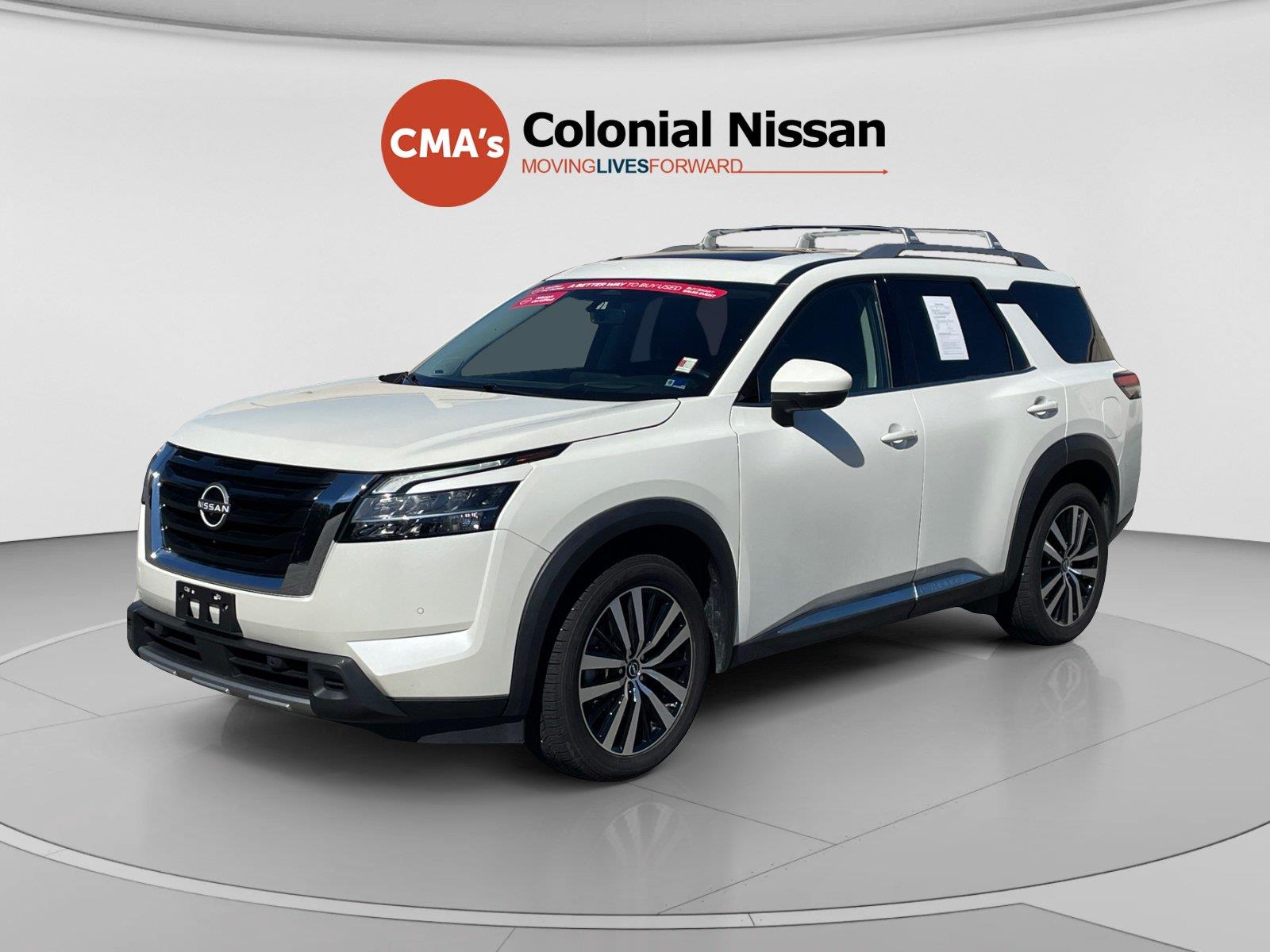 Pearl White Tricoat 2023 Nissan Pathfinder SUV / Crossover All-Wheel Drive Automatic
