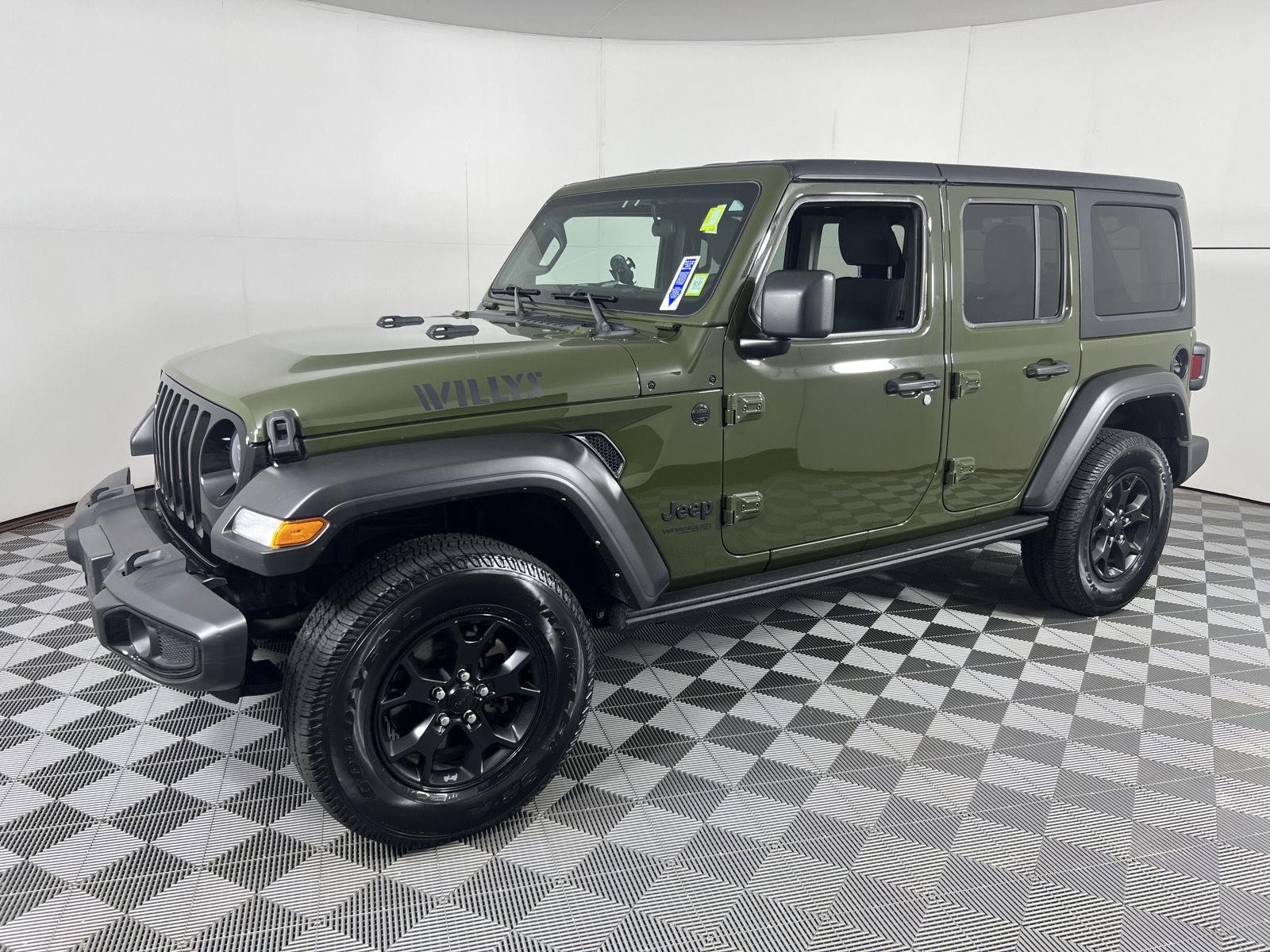 Used 2022 Sarge Green Clearcoat Jeep Unlimited Willys image 8