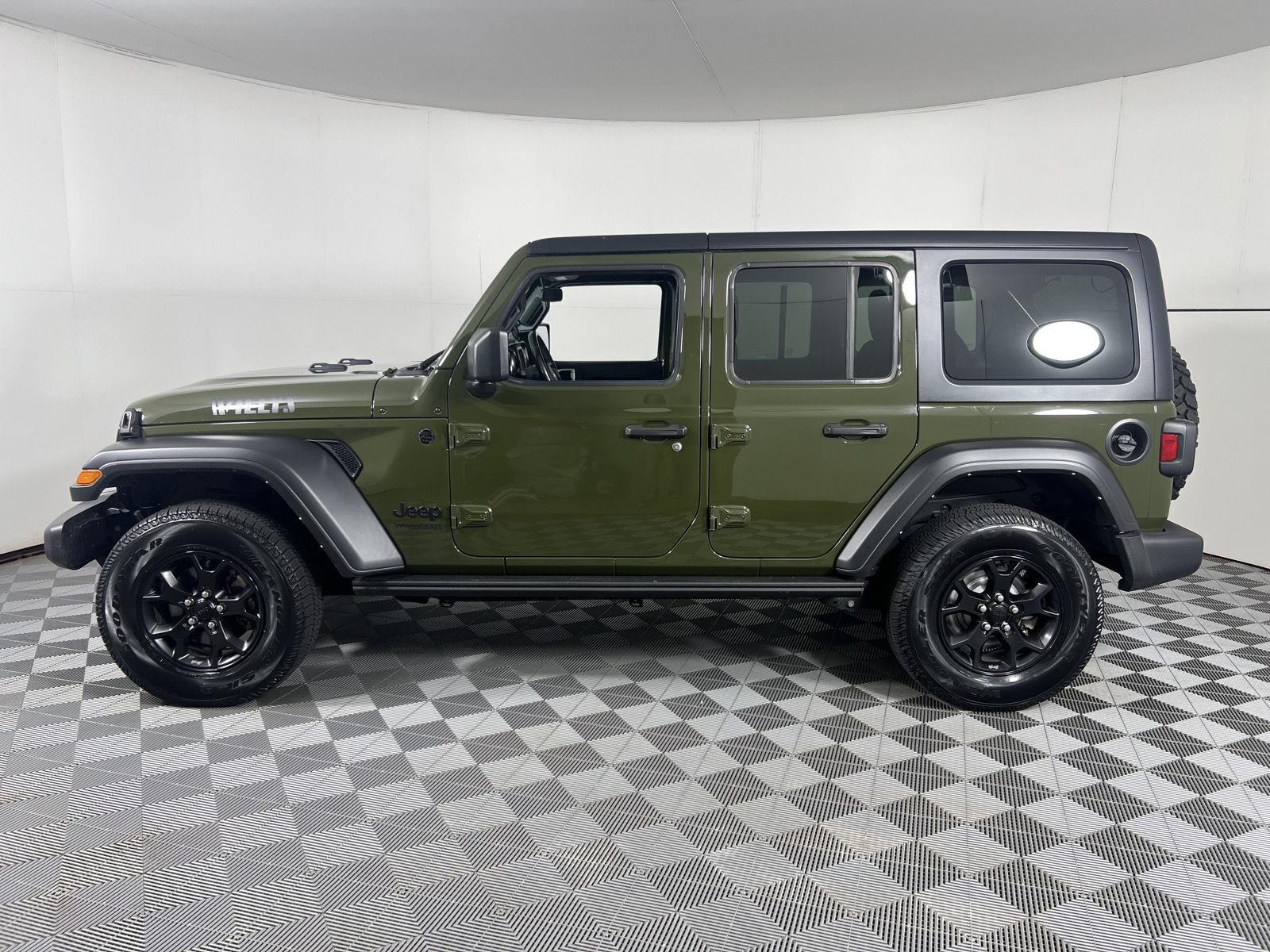 Used 2022 Sarge Green Clearcoat Jeep Unlimited Willys image 9
