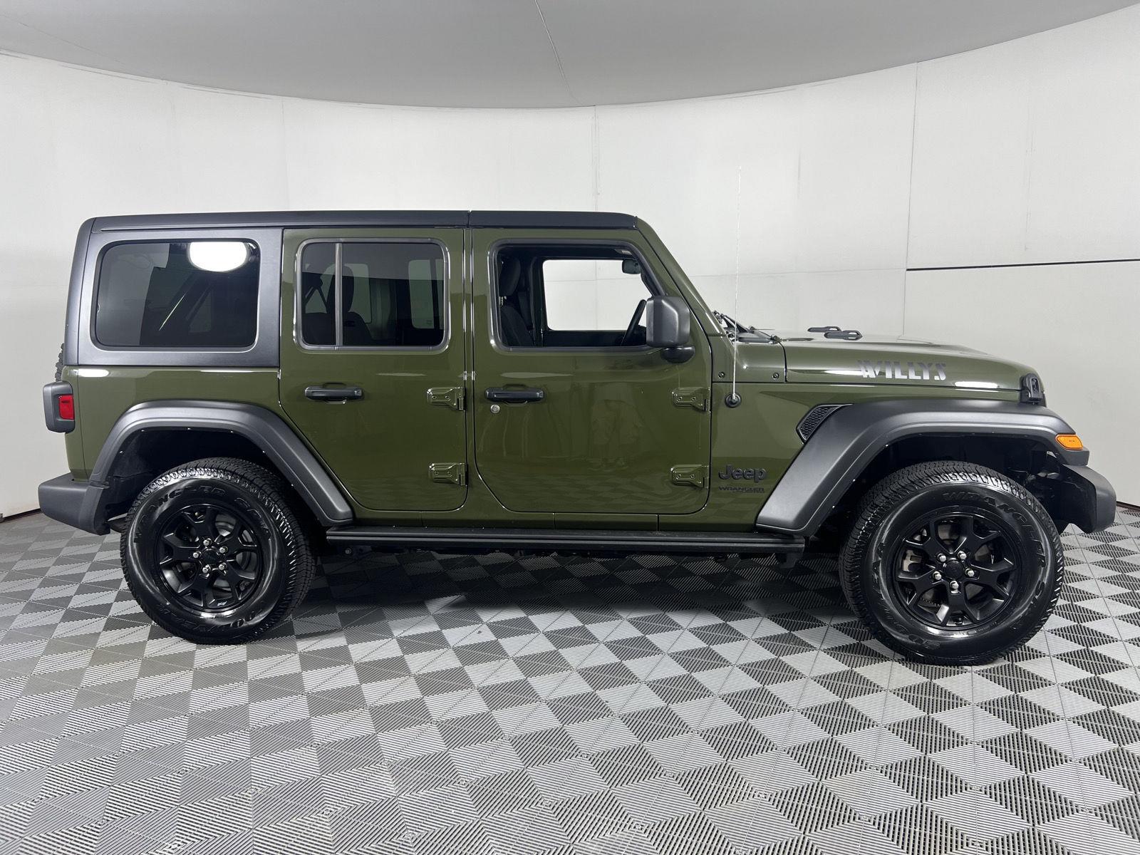 Used 2022 Sarge Green Clearcoat Jeep Unlimited Willys image 13