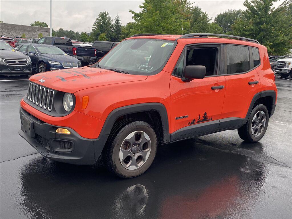 Used 2018 Omaha Orange Jeep Sport image 6