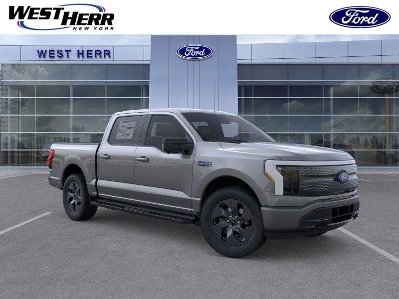 Gray Metallic 2025 Ford F-150 Lightning Flash SuperCrew AWD Pickup Truck All-Wheel Drive Automatic