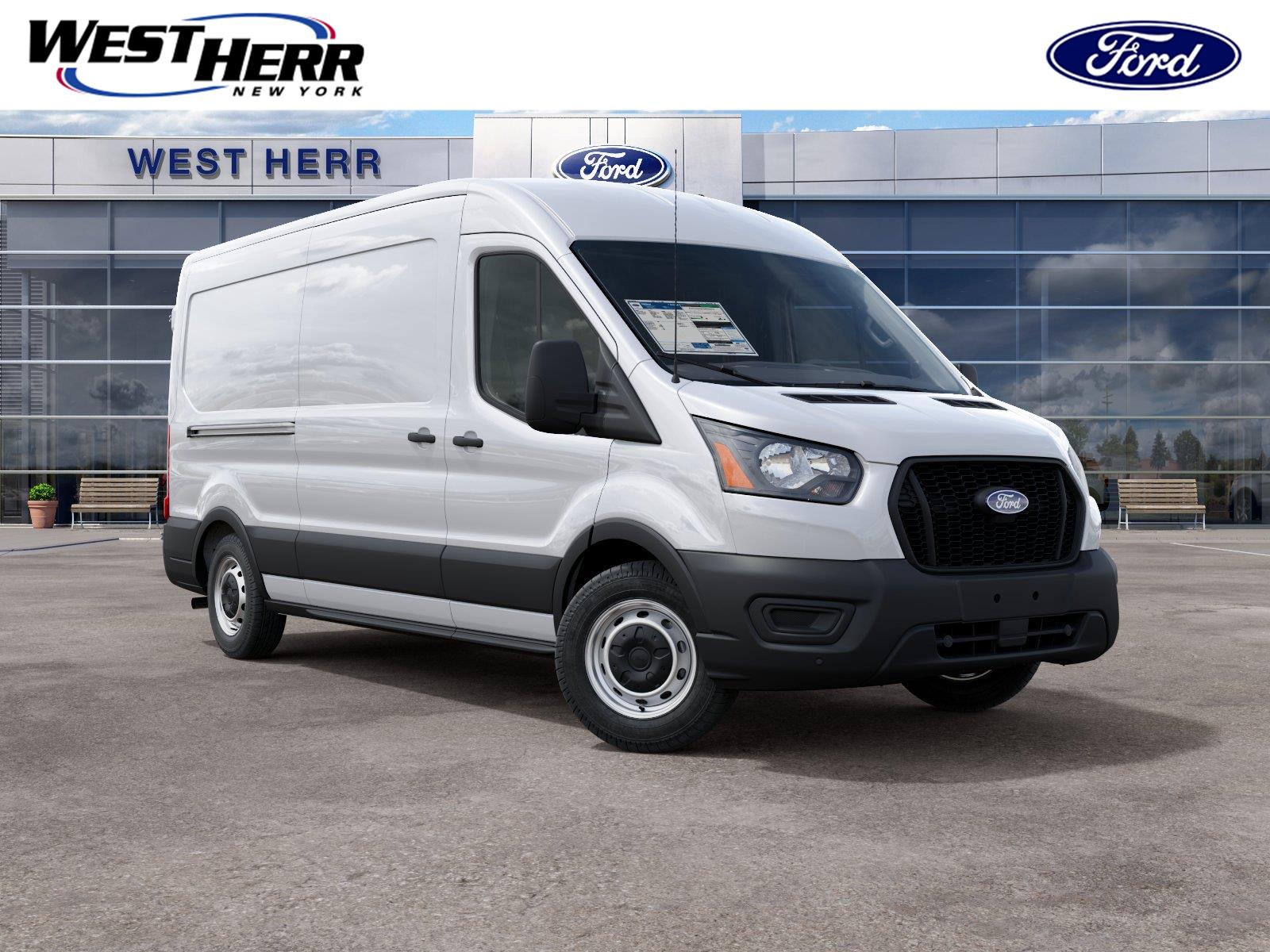 Oxford White 2027 Ford Transit Cargo Van Rear-Wheel Drive