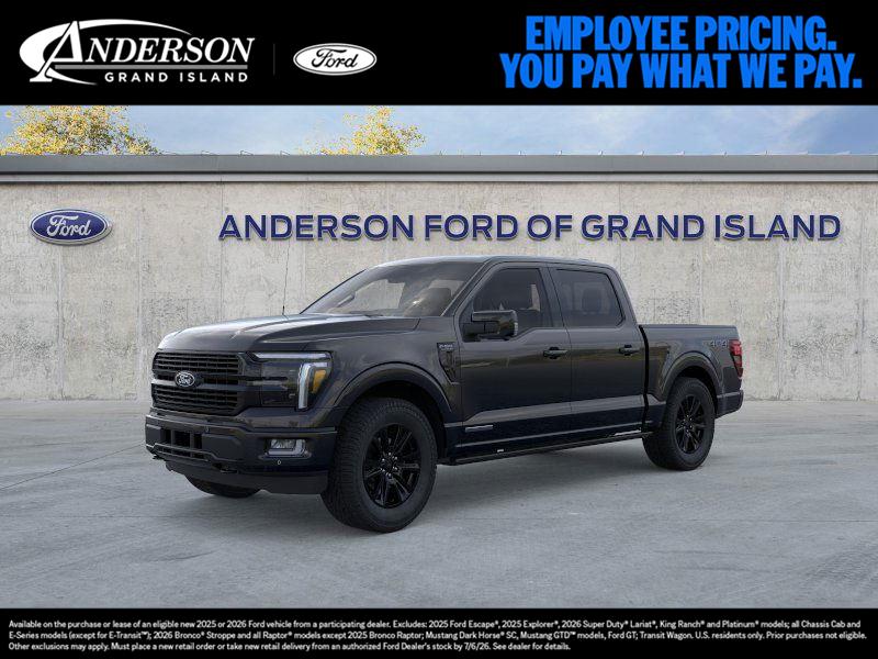 Agate Black Metallic 2025 Ford F-150 Platinum SuperCrew 4WD Pickup Truck Four-Wheel Drive Automatic