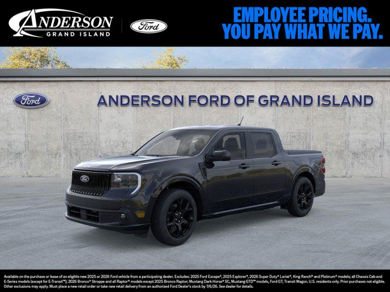 Shadow Black 2025 Ford Maverick Lobo SuperCrew AWD Pickup Truck All-Wheel Drive 7-Speed Automatic