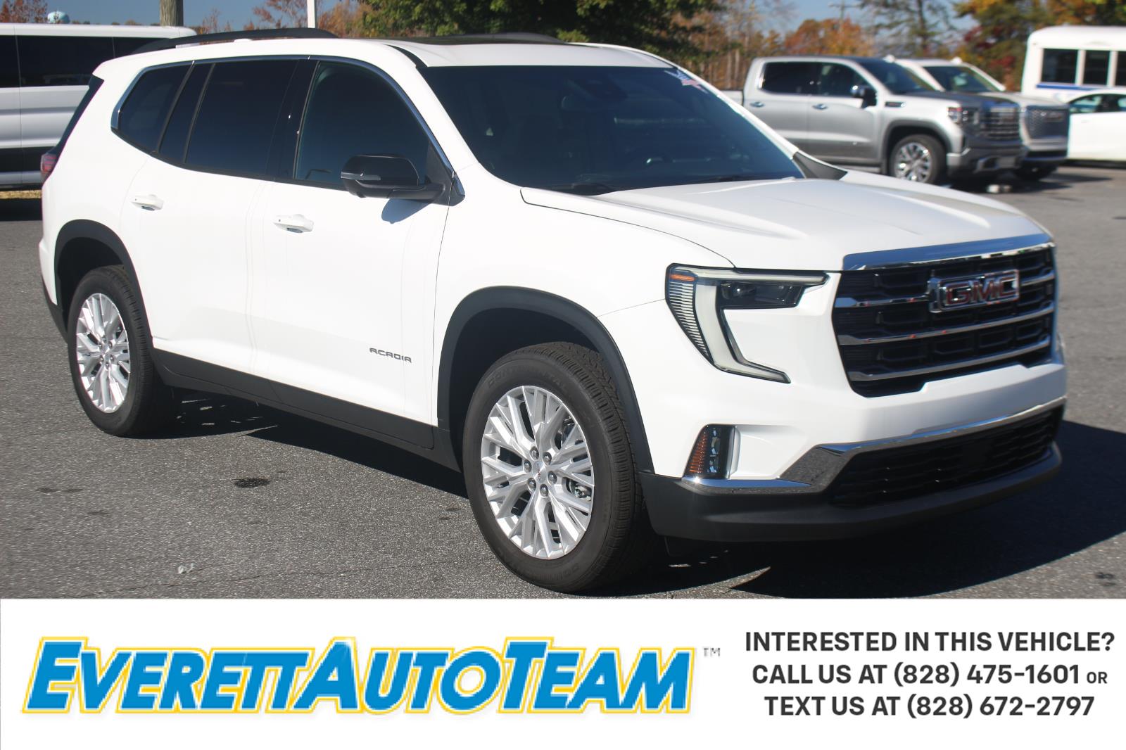 Summit White 2025 GMC Acadia SUV / Crossover Front-Wheel Drive 8-Speed Automatic